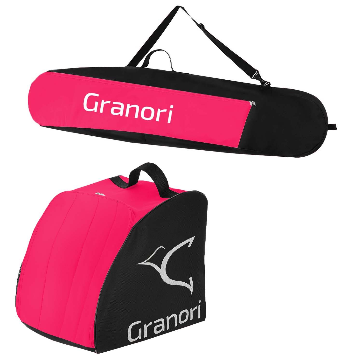 Granori Skitasche Set aus Snowboardtasche + Skischuhtasche für Skischuhe & Snowboard