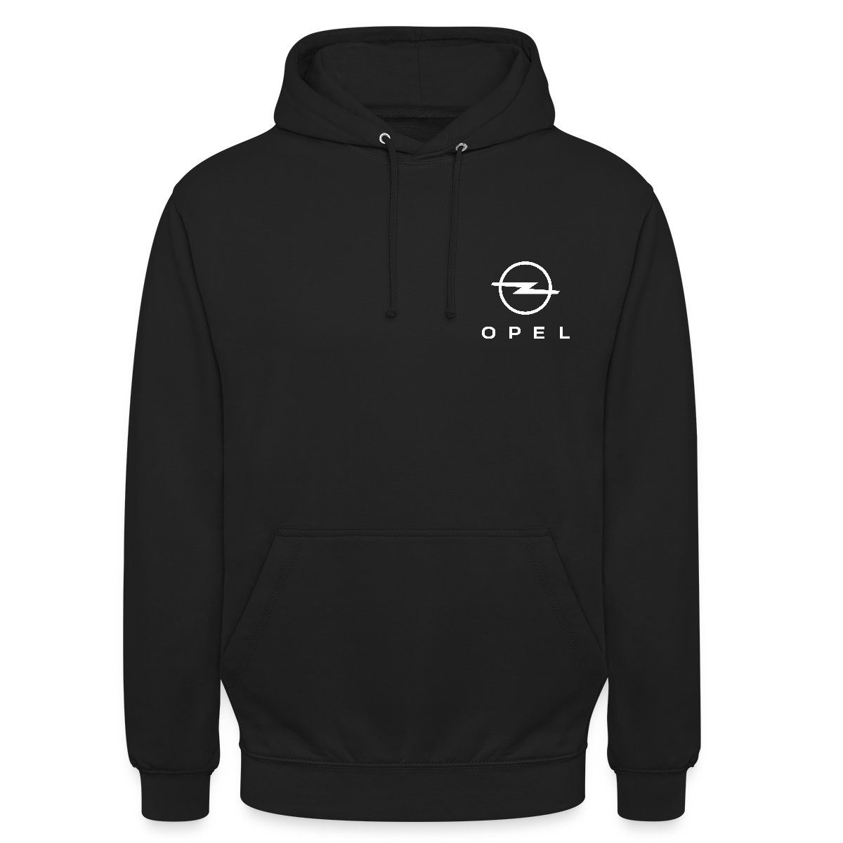 Hoodie Opel Logo Weißer Schriftzug Unisex Hoodie