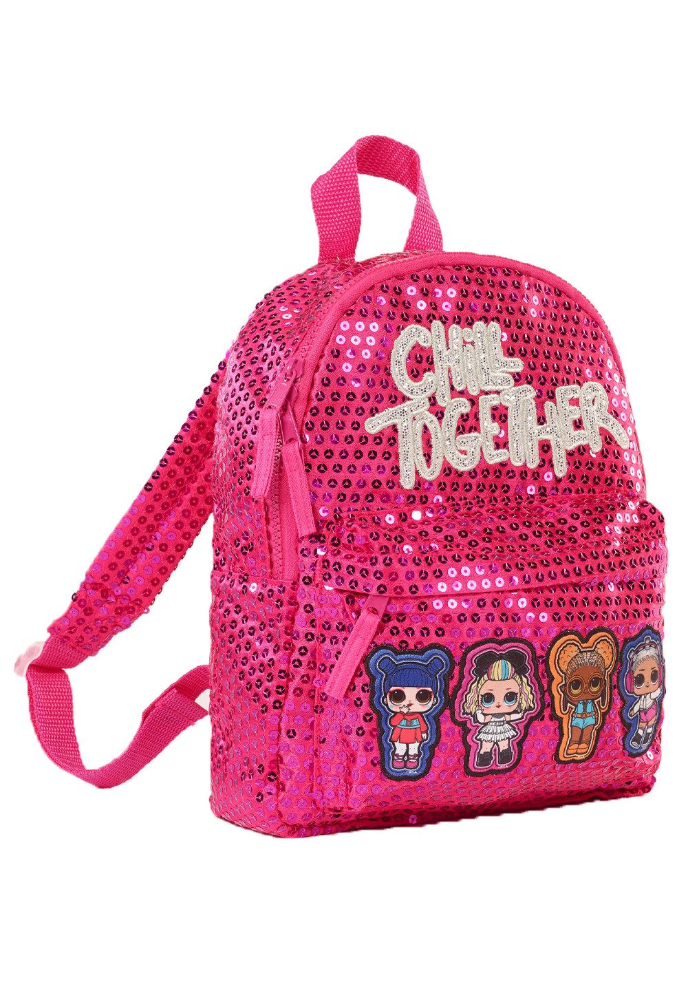 ONOMATO! Kinderrucksack L.O.L. Surprise! Chill together Mädchen Rucksack, Kindergarten Tasche Pailletten besetzt