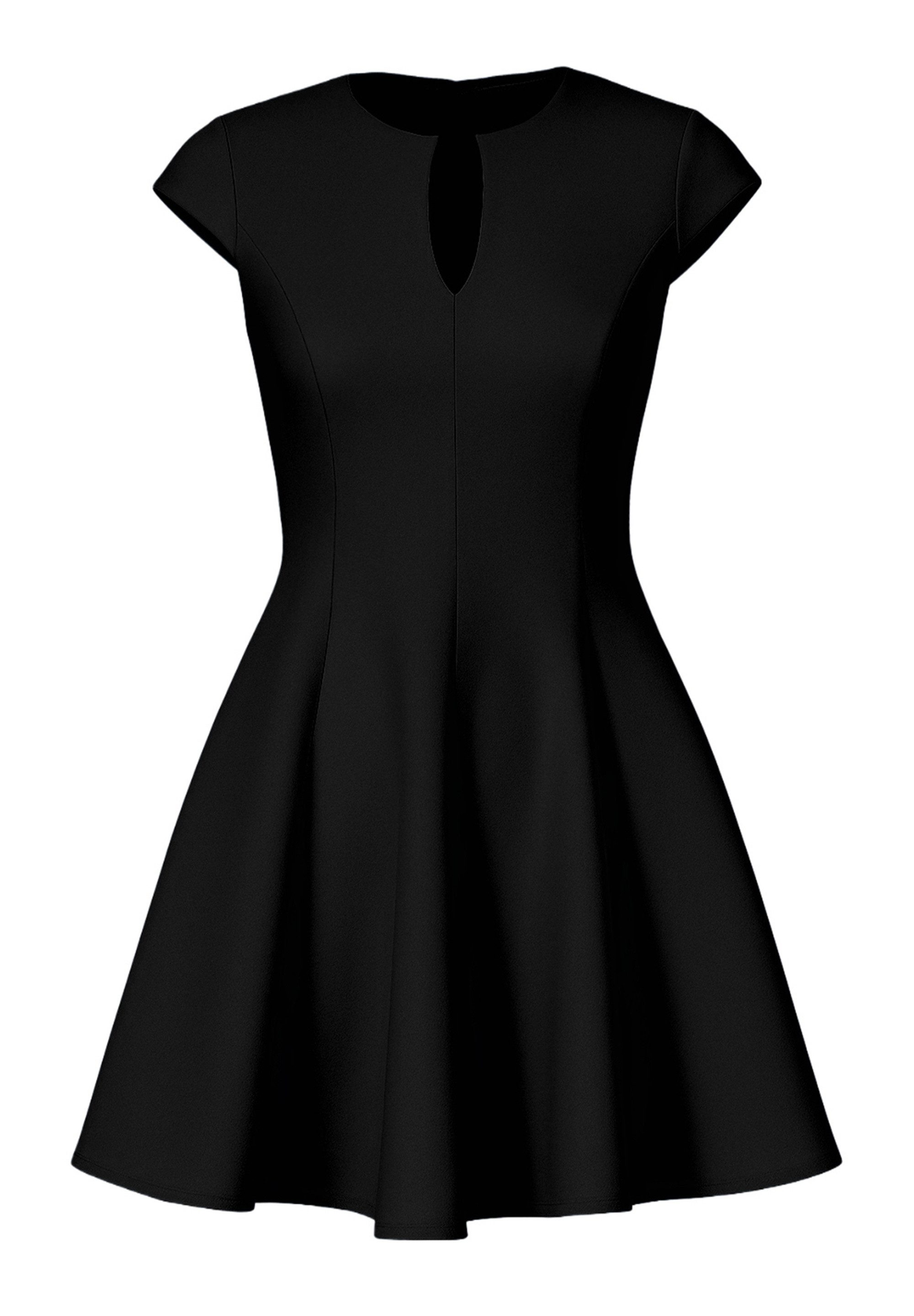 Goddiva Minikleid Cap Sleeve Plunging V Neckline Skater Mini Dress kurzes K günstig online kaufen