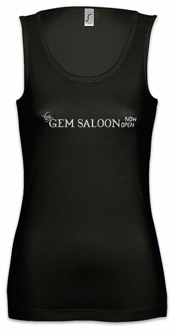 Tanktop The Gem Saloon Ärmelloses Damen T-Shirt Deadwood Bar Western Charlie