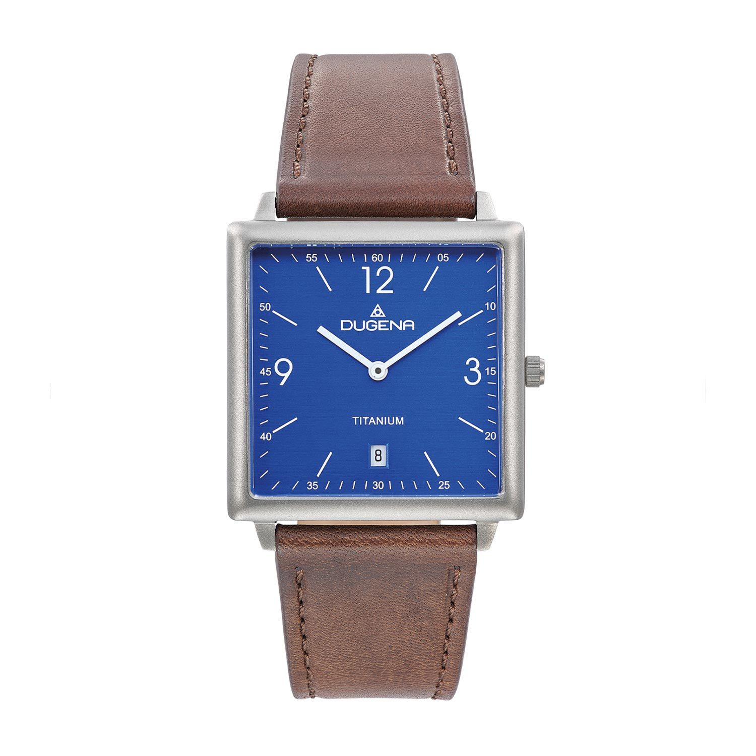 Dugena Quarzuhr Mannheim, Quarz, Lederarmband, Mineralglas, wasserdicht, 3 bar