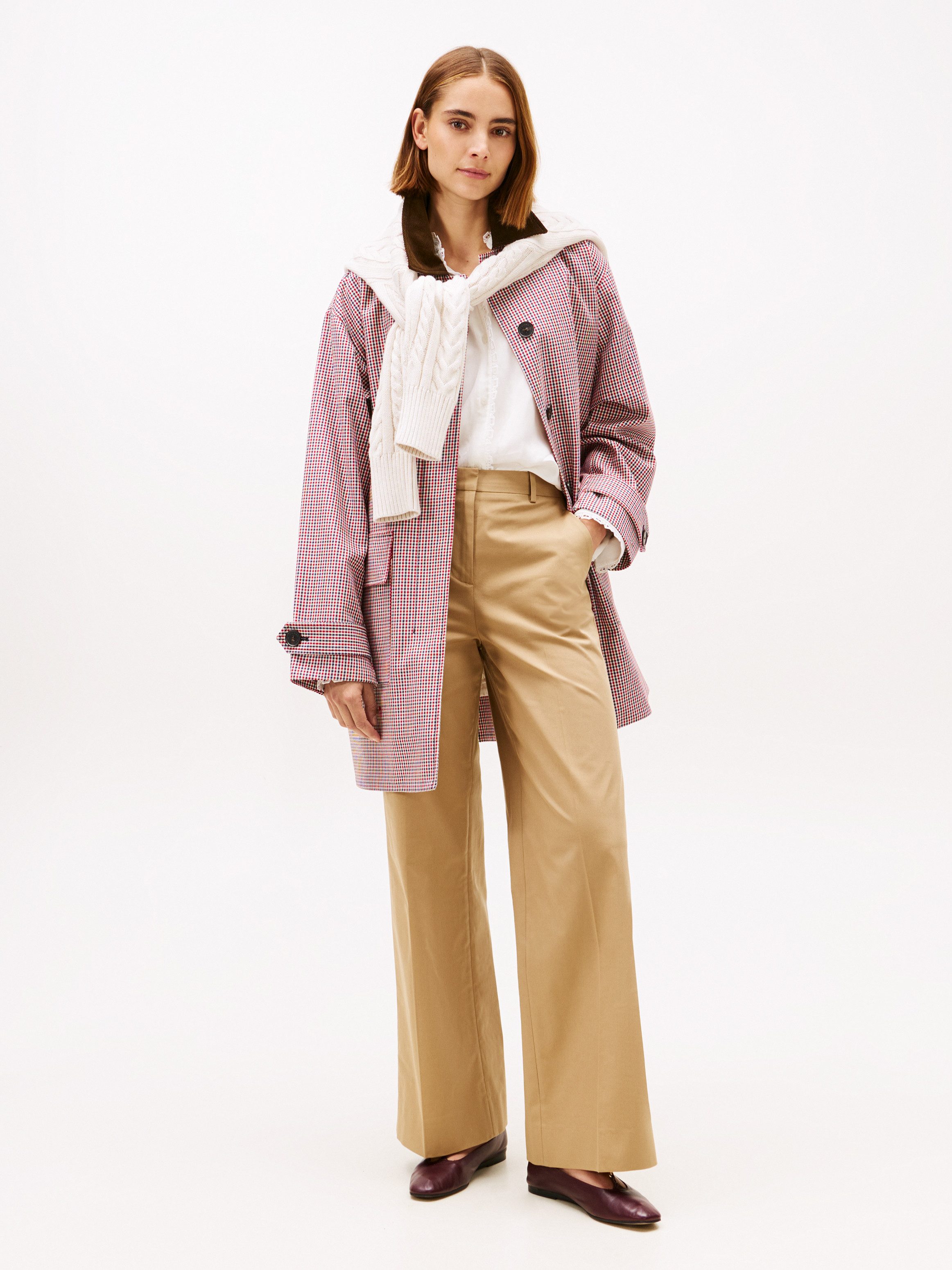 Tommy Hilfiger Anzughose COTTON WIDE LEG PANT
