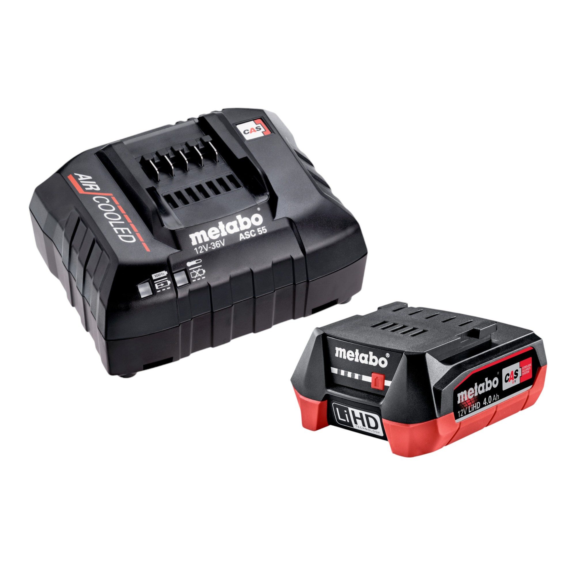 metabo Metabo Basis Set 1x LiHD Akkupack 12 V 4,0 Ah Akku + ASC 55 Ladegerät Akkupacks