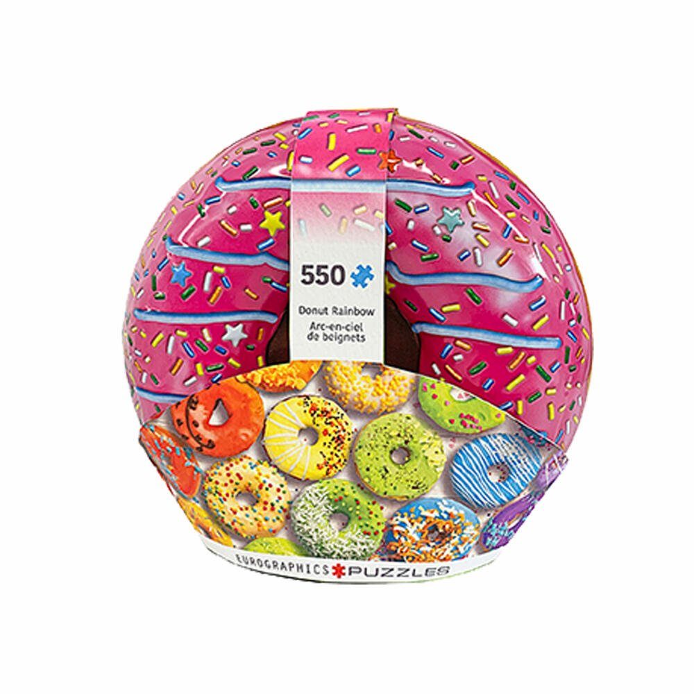 EUROGRAPHICS Rainbow Donut in Puzzleteile 550 Puzzle Blechdose,