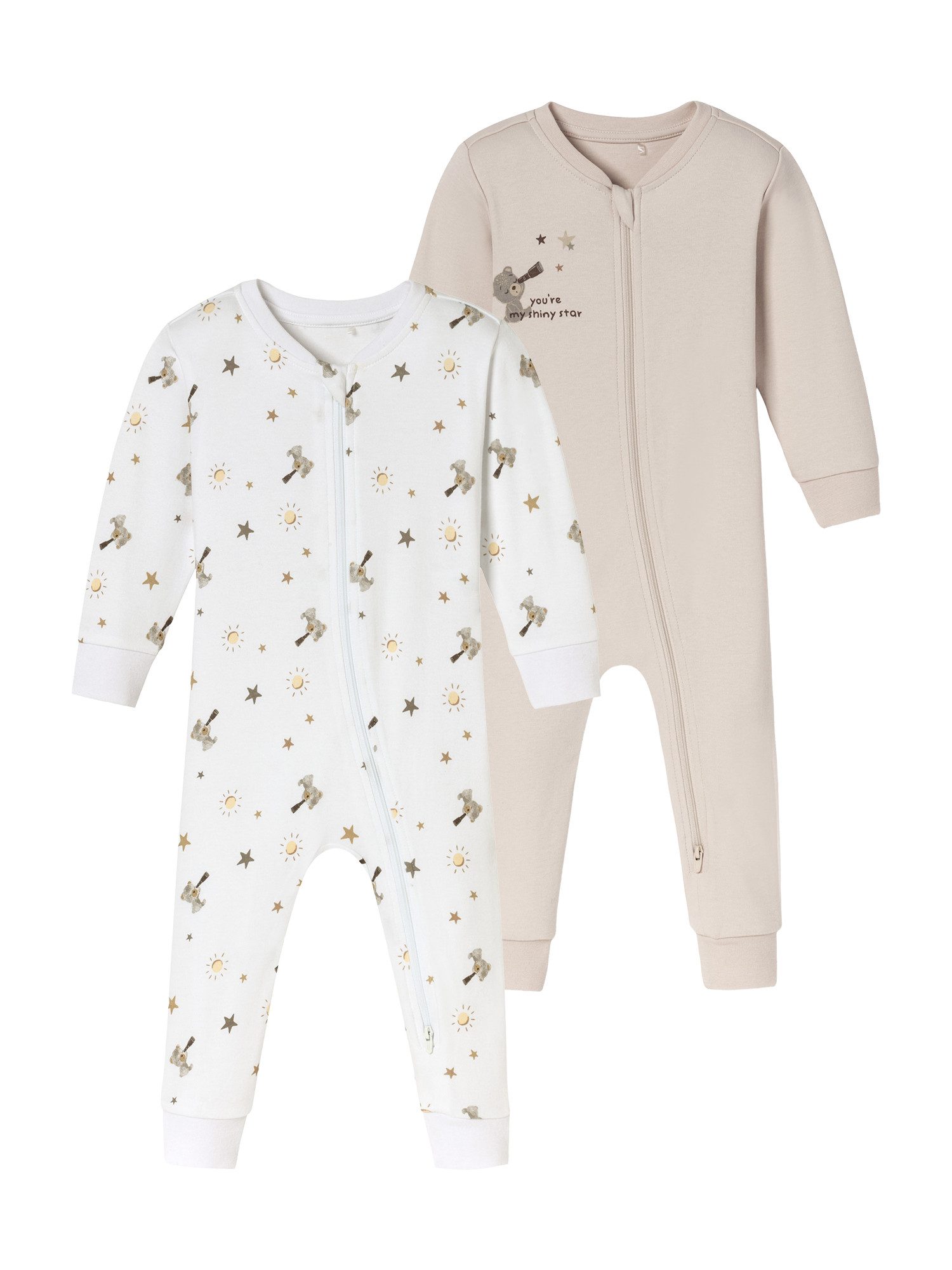 Schiesser Langarmbody Strampler (2-tlg) Body langarm, Longsleeve Bodysuit, Einteiler langarm