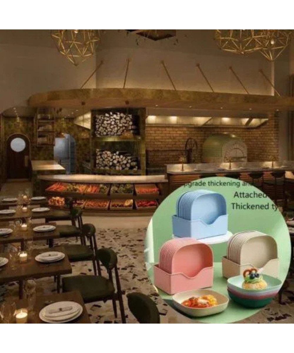 Dessertteller Obst- und Dessertteller (10 Stück), (10 St), waschbar; multifunktional; wiederverwendbar