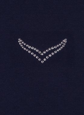 Trigema Poloshirt TRIGEMA Poloshirt aus Baumwolle mit Kristallsteinen (1-tlg)