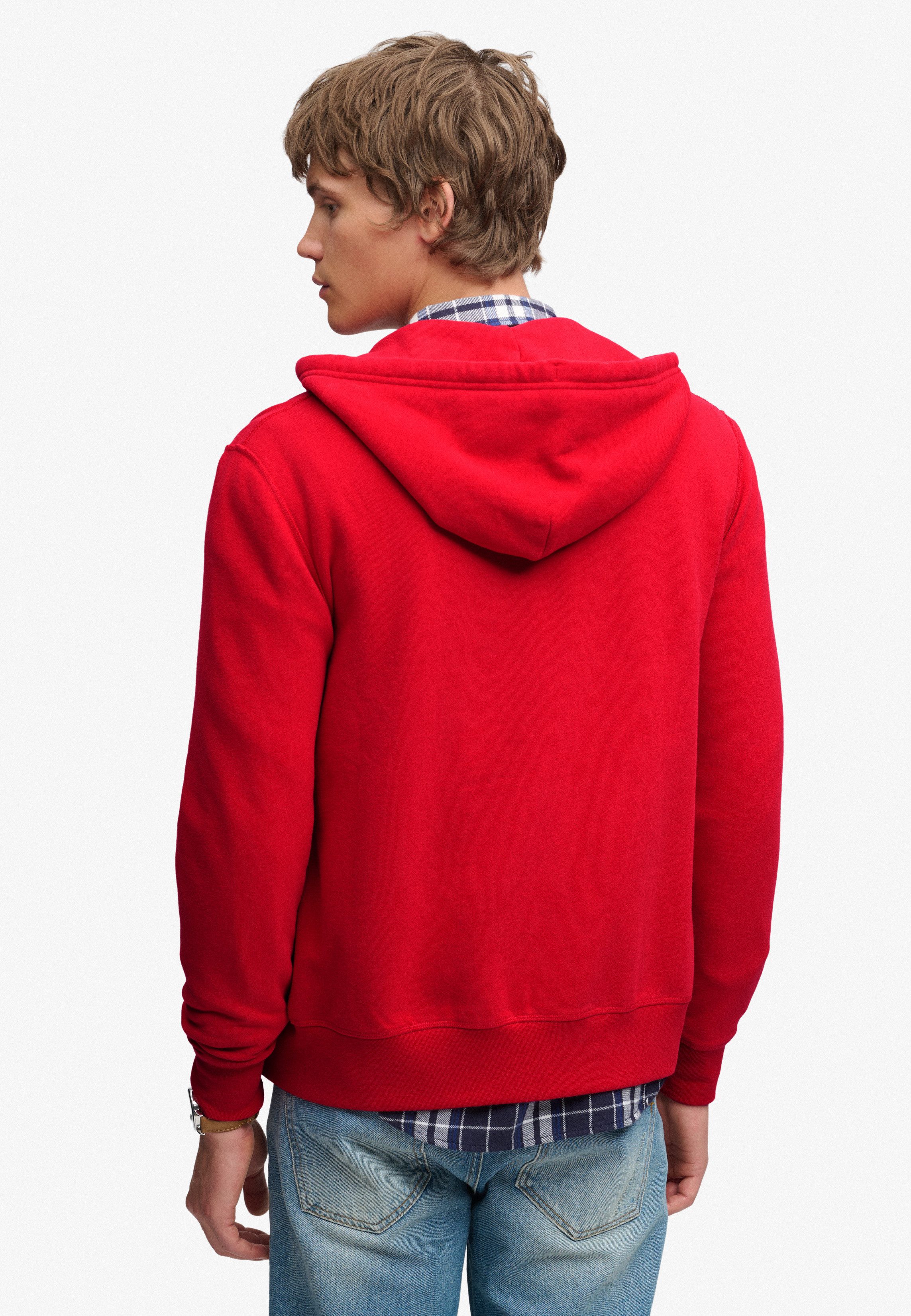 Superdry Kapuzensweatjacke ESSENTIAL SDCO LOGO ZIPHOOD Baumwollmischung, regular fit – Bild 3 von 5
