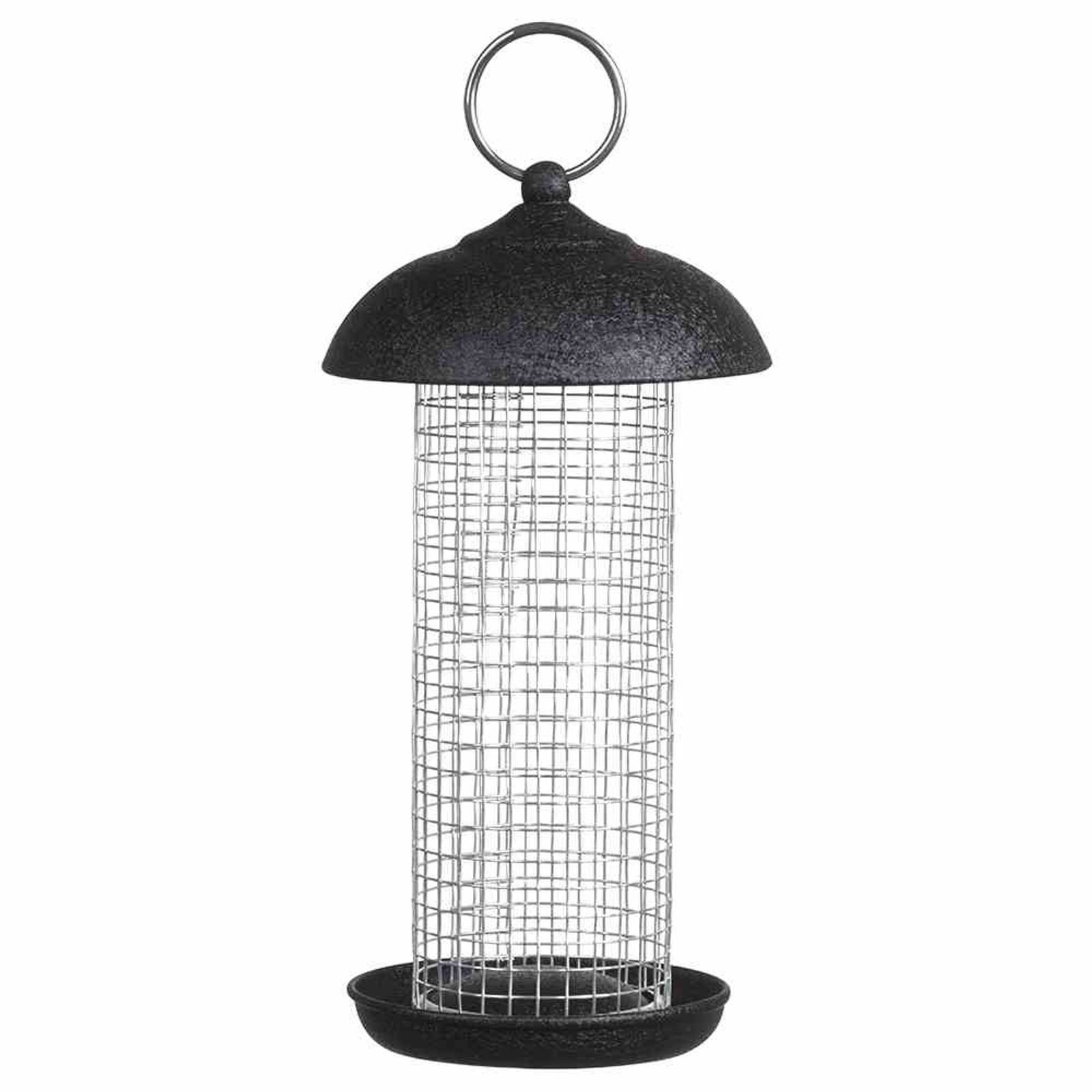 Siena Garden Vogelhaus Vogelfuttersäule Steel Line für Nüsse, 20cm
