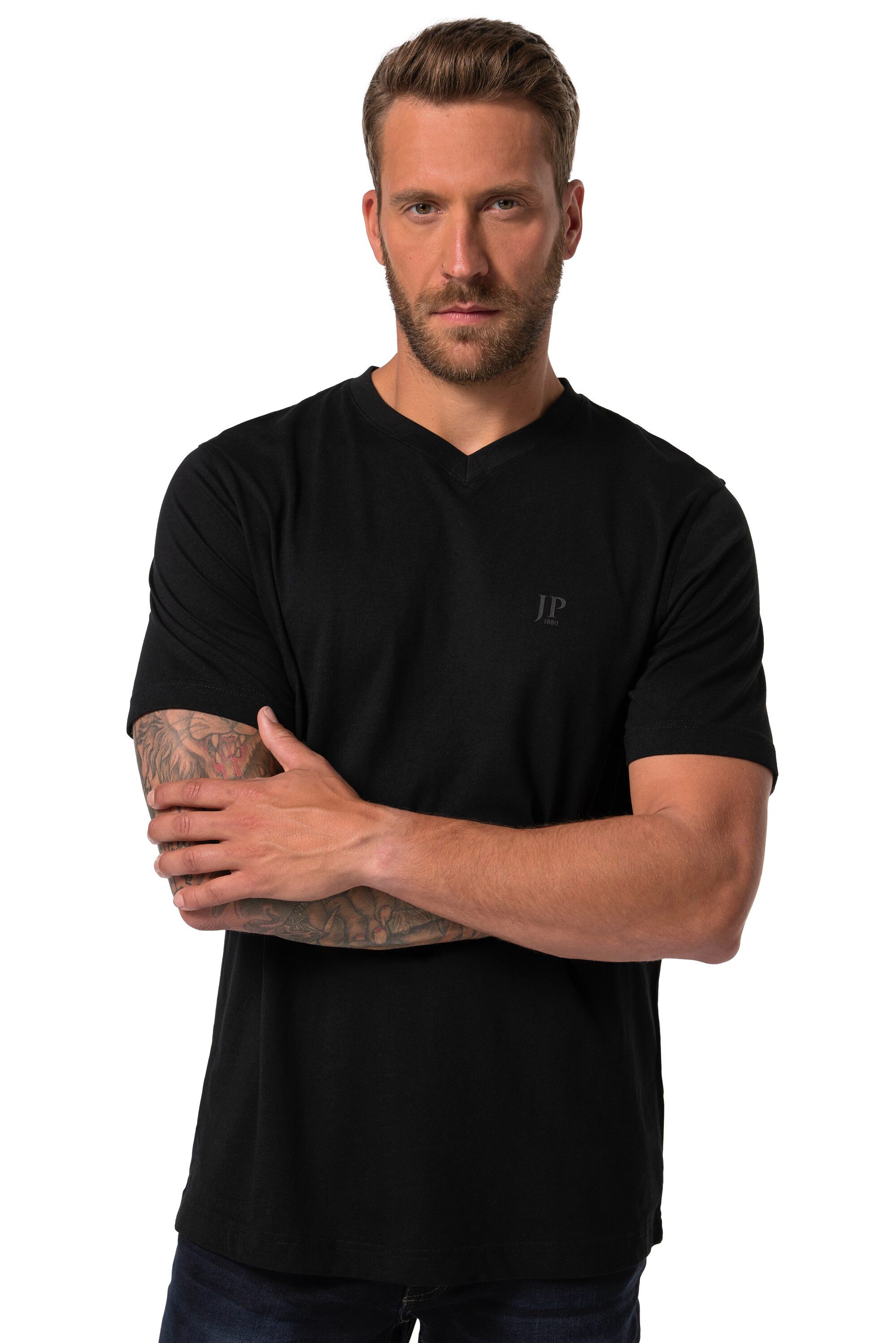 JP1880 T-Shirt T-Shirt V-Ausschnitt Halbarm bis 8 XL (2-tlg) günstig online kaufen