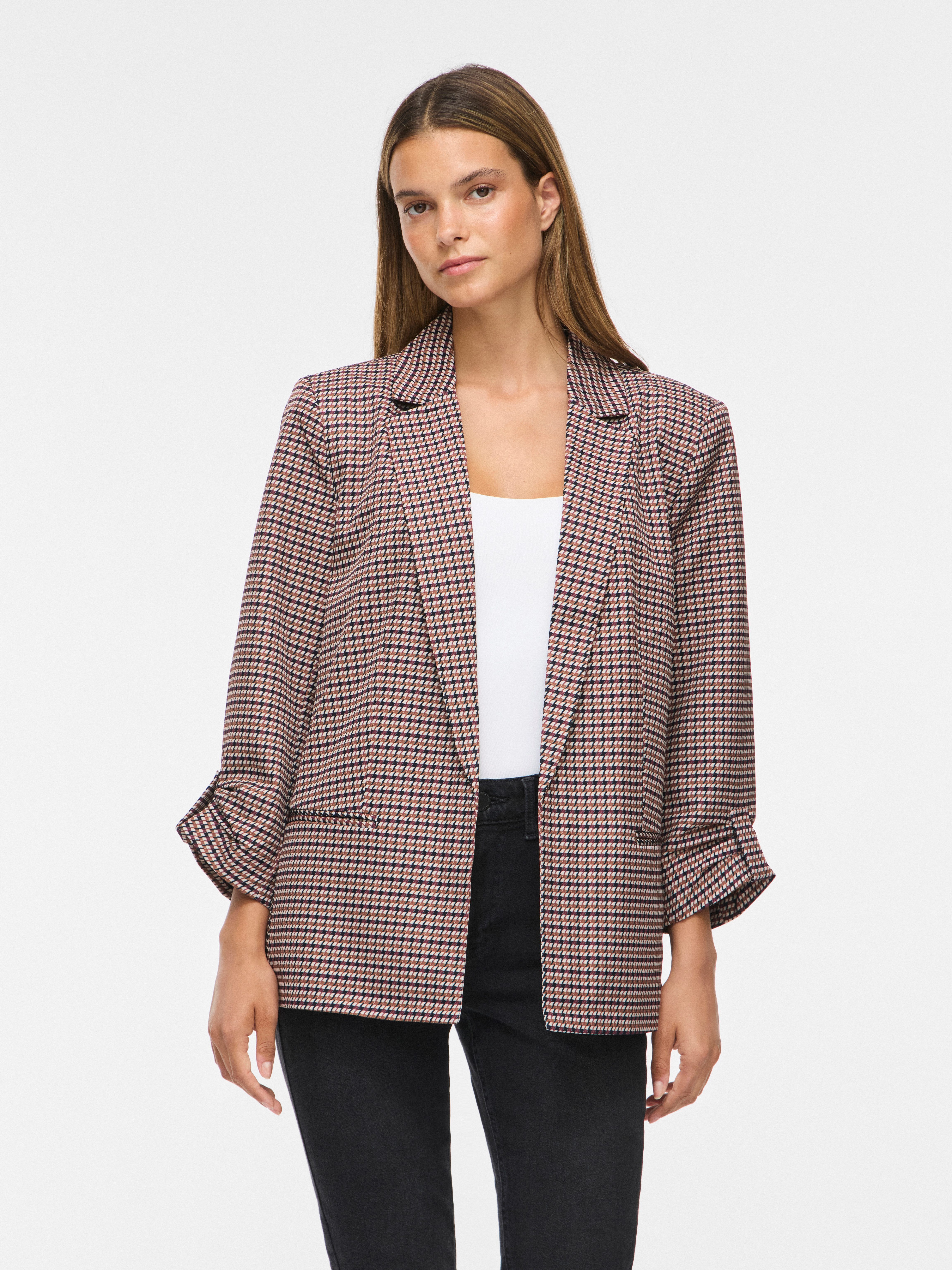 Vila Kurzblazer VINICE 3/4 LOOSE BLAZER - NOOS Materialmix