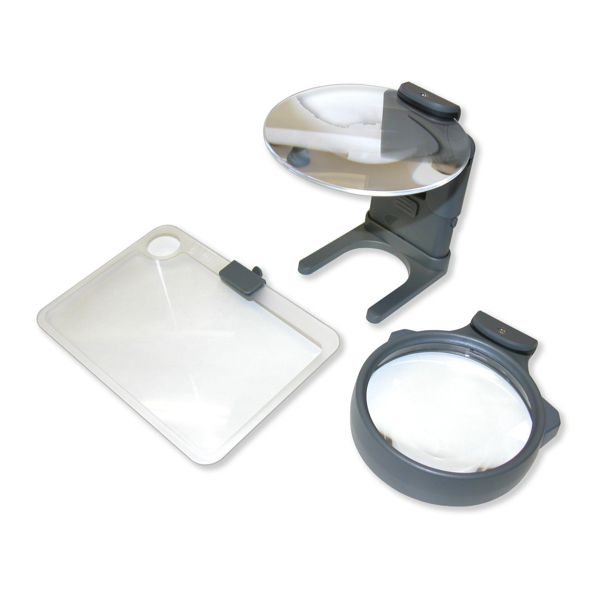 Carson Optical Carson Hobby Magnifier 3er Lupenset, beleuchtet Auf- und Durchlichtmikroskop