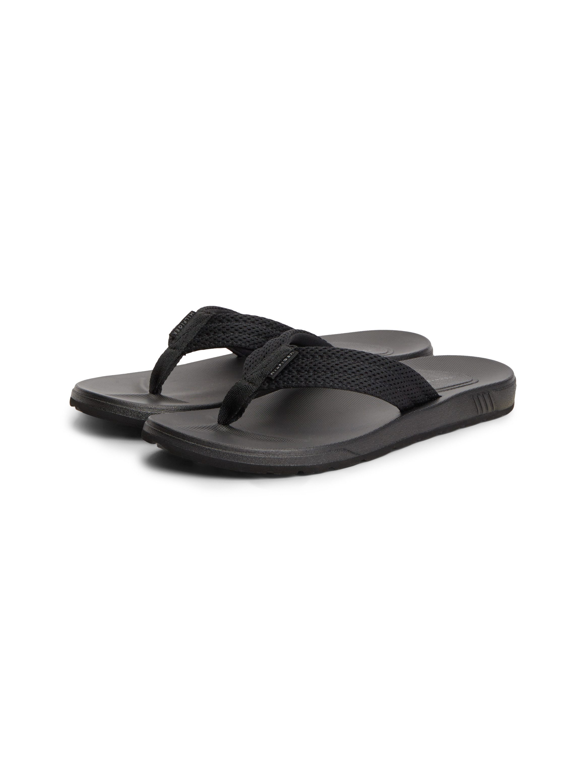 Tommy Hilfiger MOLDED PADDED HILFIGER B SANDAL Zehentrenner Strandschuh, Sommerschuh, Poolslide mit Kontrastbesatz