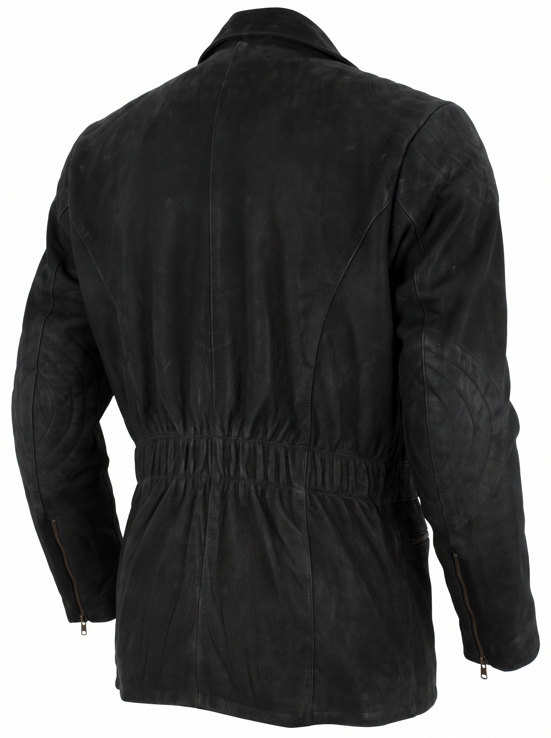 MDM Motorradjacke Längere Herren Motorrad Leder Jacke Klassischen Chopper Look Klassische Motorrad Chopper Leder Jacke – Bild 4 von 5