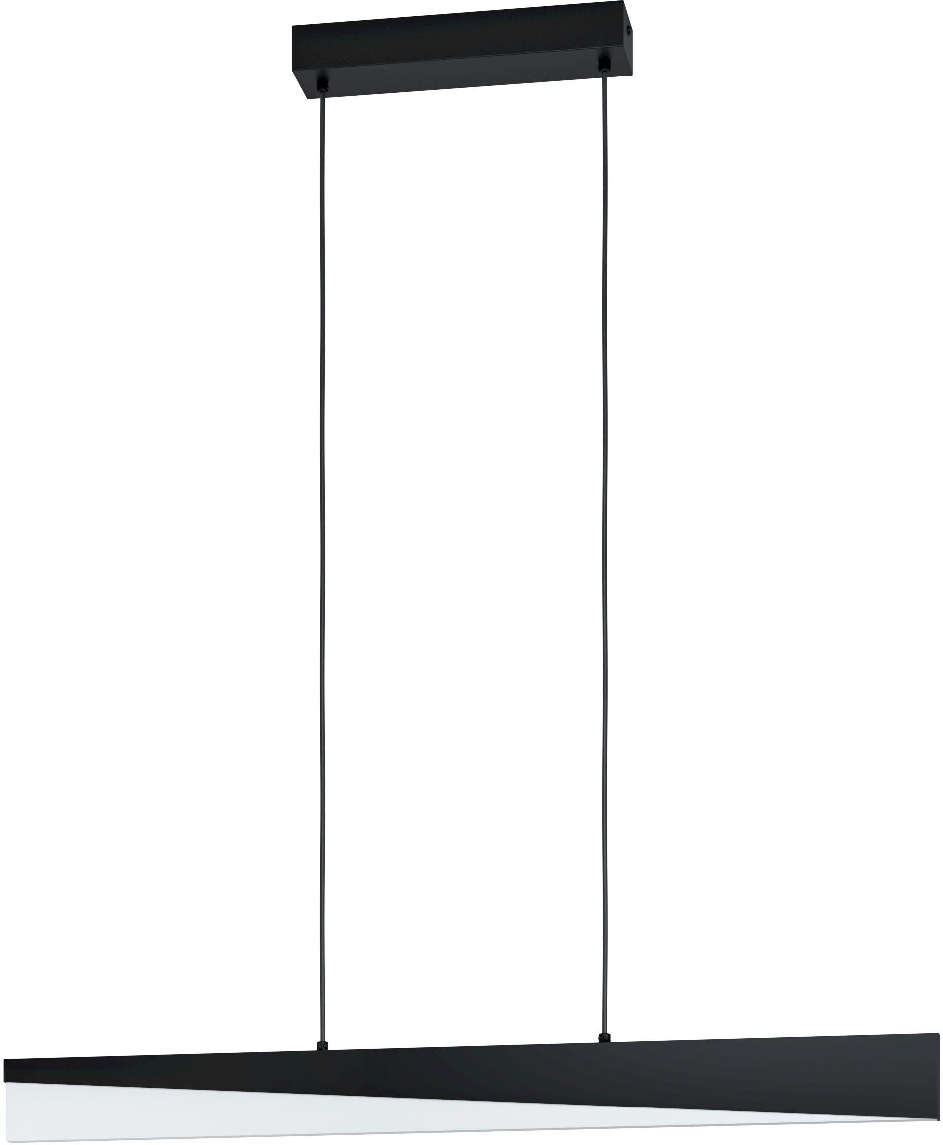 EGLO Hängeleuchte ISIDRO, LED fest integriert, Warmweiß, Hängeleuchte in schwarz aus Alu, Stahl - 27W - Warmweiß