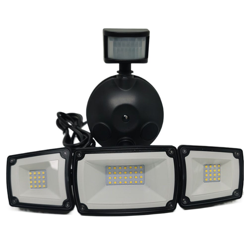 Flutlichtstrahler LED Flutlichtstrahler Flutlicht IP66 Wasserdicht 3 Köpfe Strahler