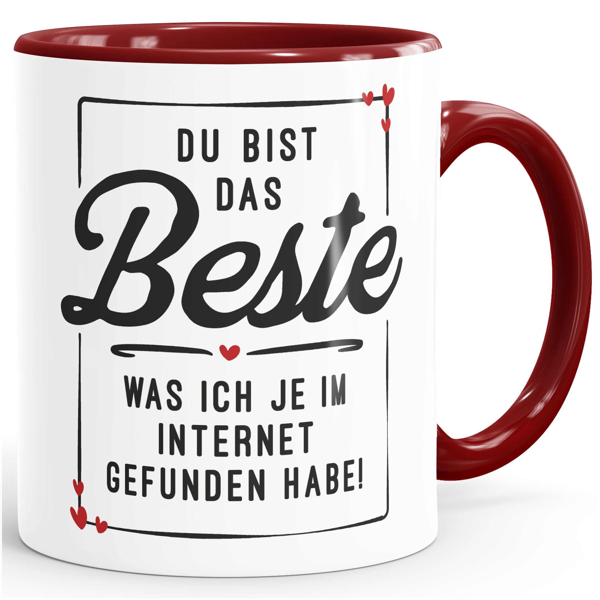 MoonWorks Tasse Tasse Geschenk Liebe lustig Freund Freundin Du bist das Beste was ich, Keramik