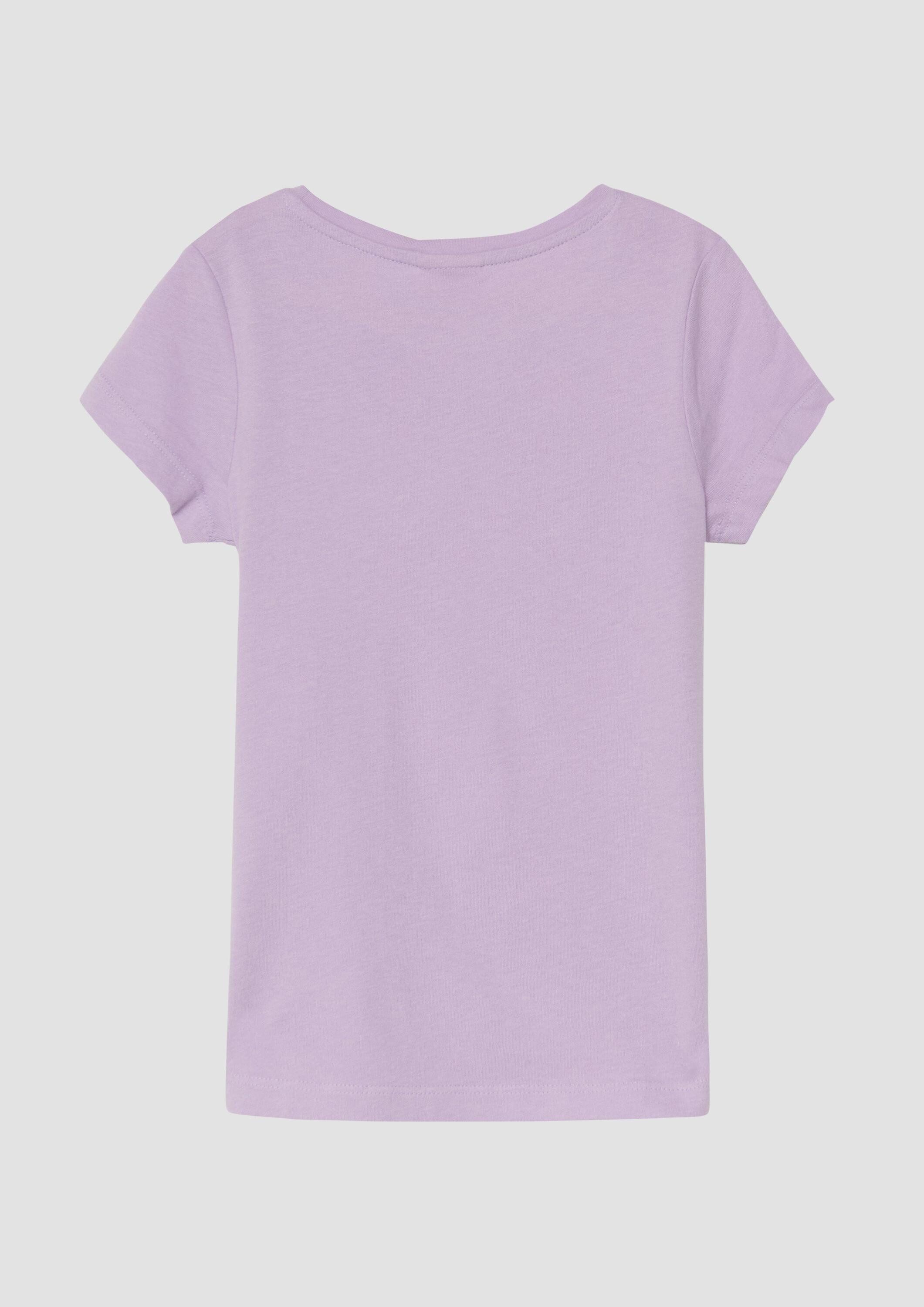 s.Oliver Kurzarmshirt T-Shirt T-Shirt mit Pailletten und Stickerei