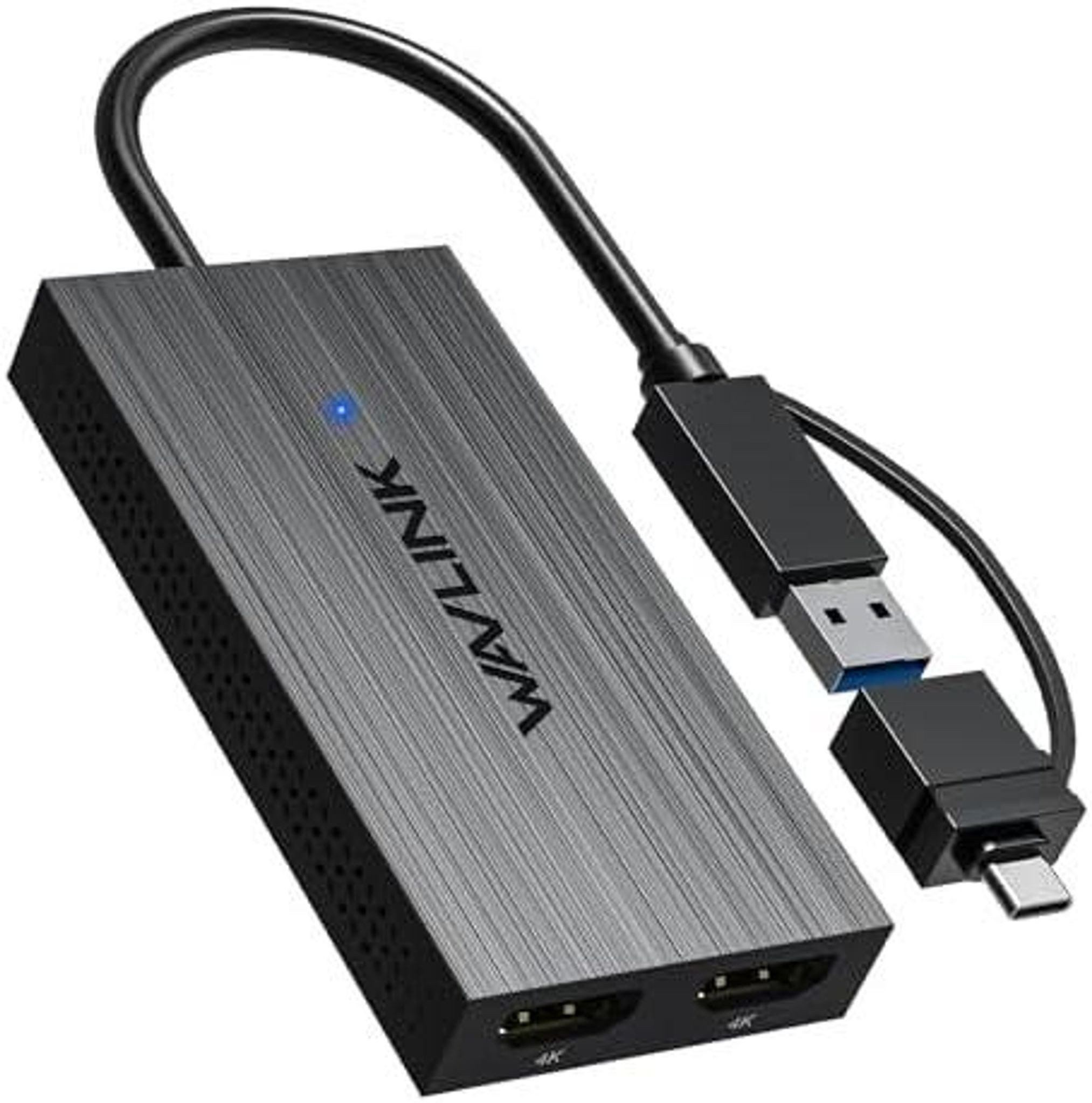 Montagezubehör USB-C/3.1 auf Dual HDMI Adapter, DisplayLink 60Hz Hub