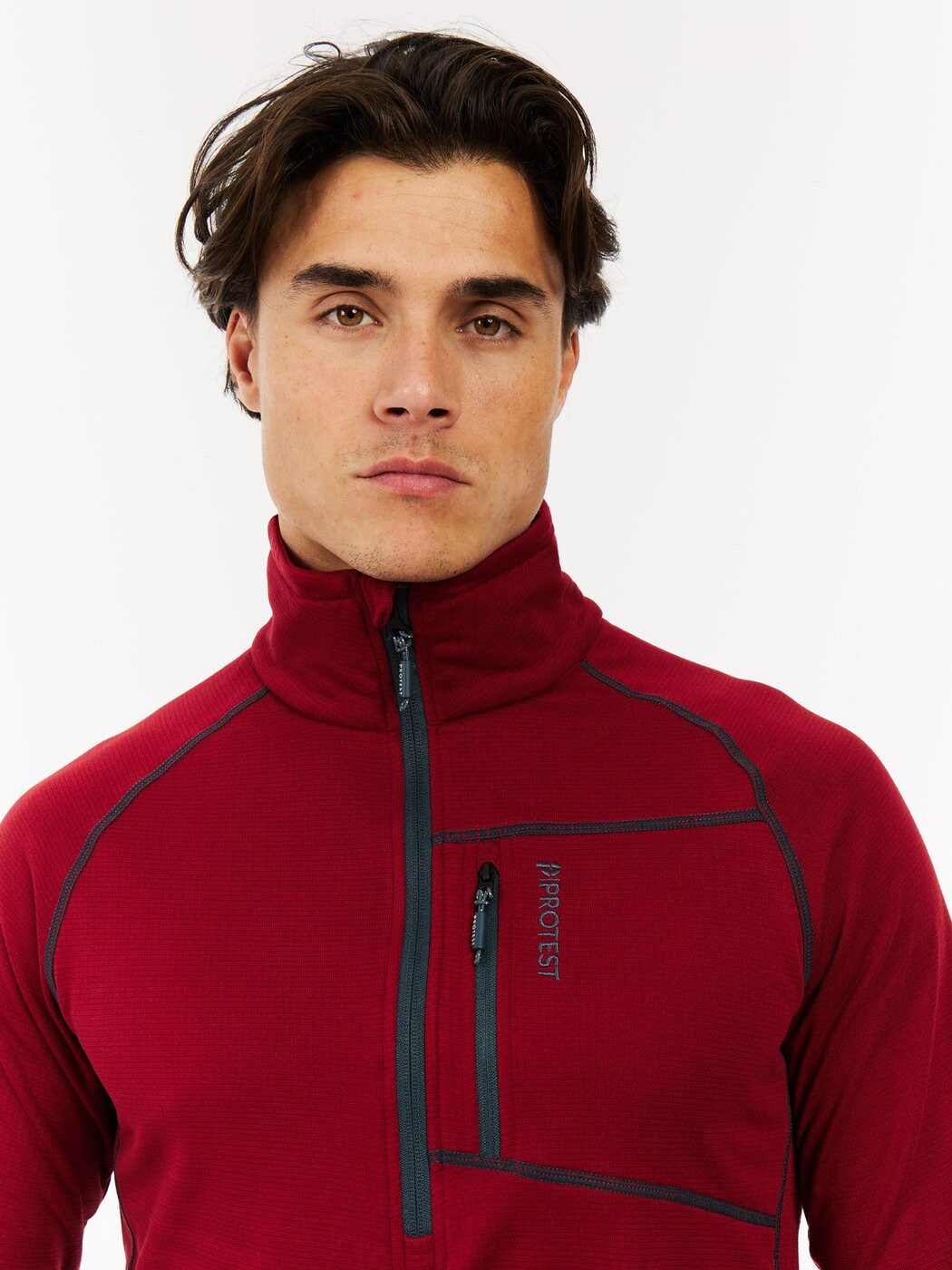 Protest Rollkragenpullover PRTRekody 1/4 zip active top 495 Velvet Red