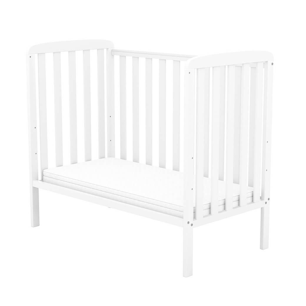 Baby-Delux Babybett Compact Beistellbett, Kinderbett 50x100 cm weiß höhenverstellbar Matratze – Bild 4 von 5