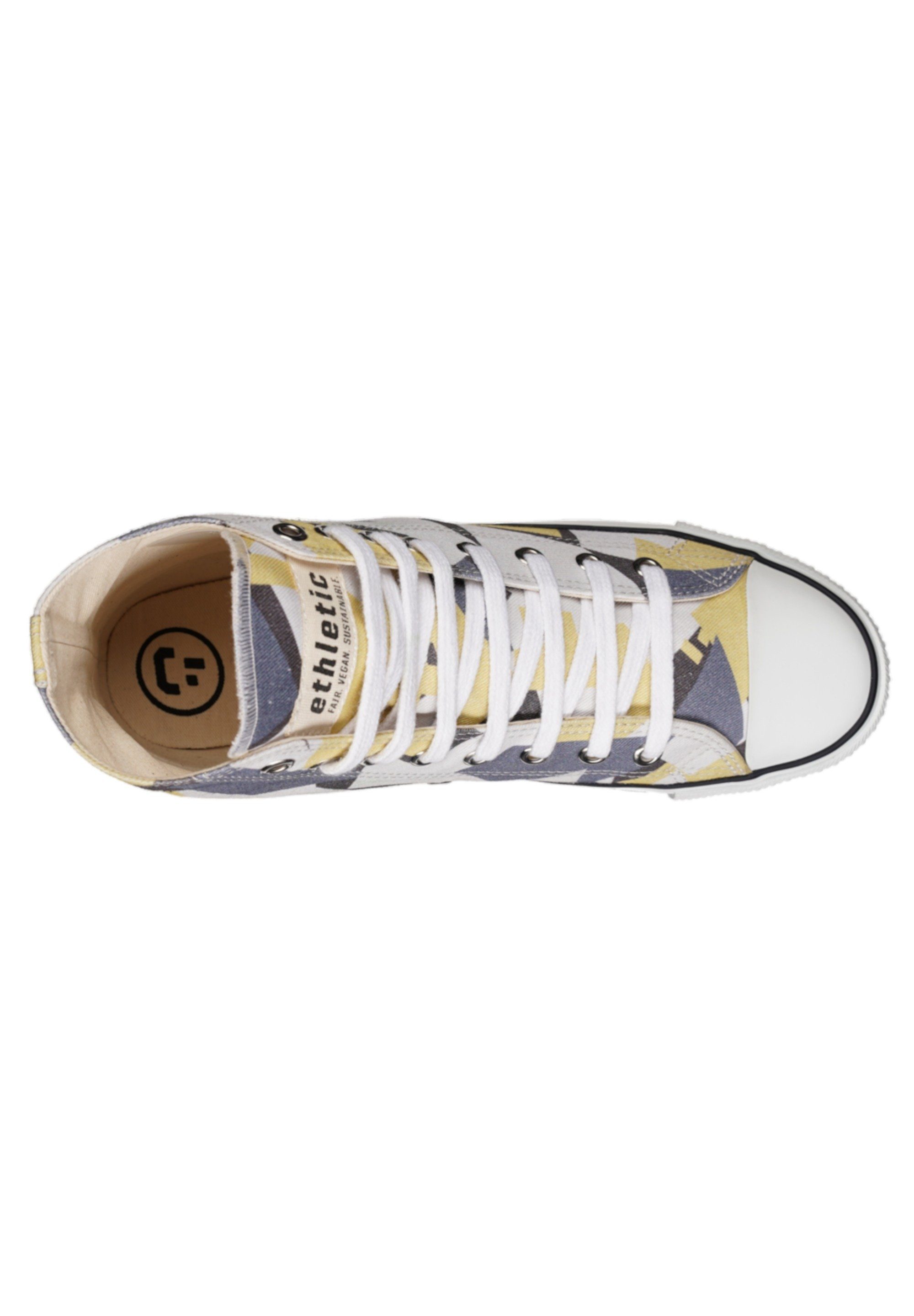 Cut - Sneaker Camou Yellow Produkt White Hi Fairtrade Just Cap ETHLETIC White