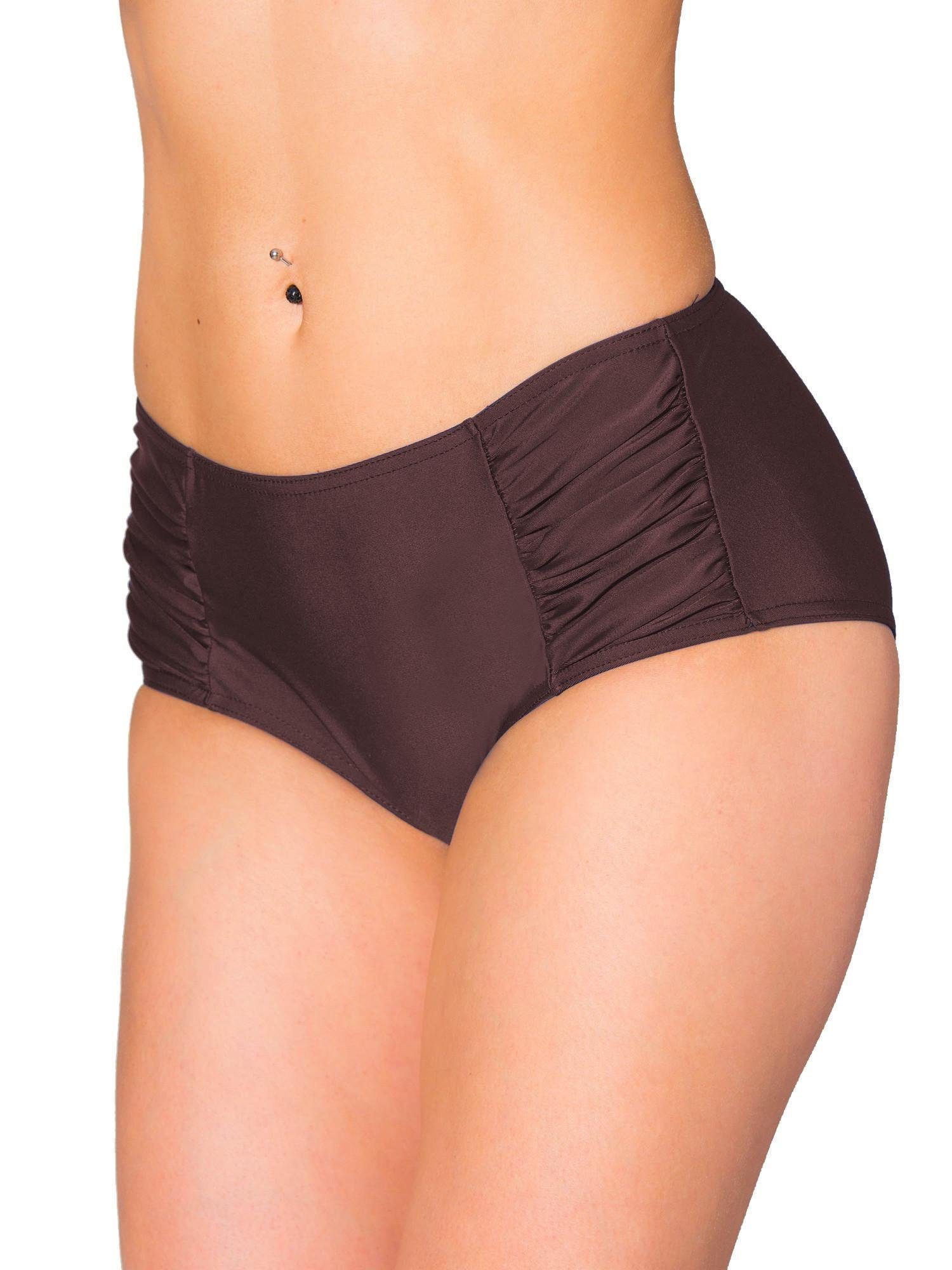 Bikini-Hose Aquarti Damen Bikinihose Hotpants mit seitlichen Raffungen