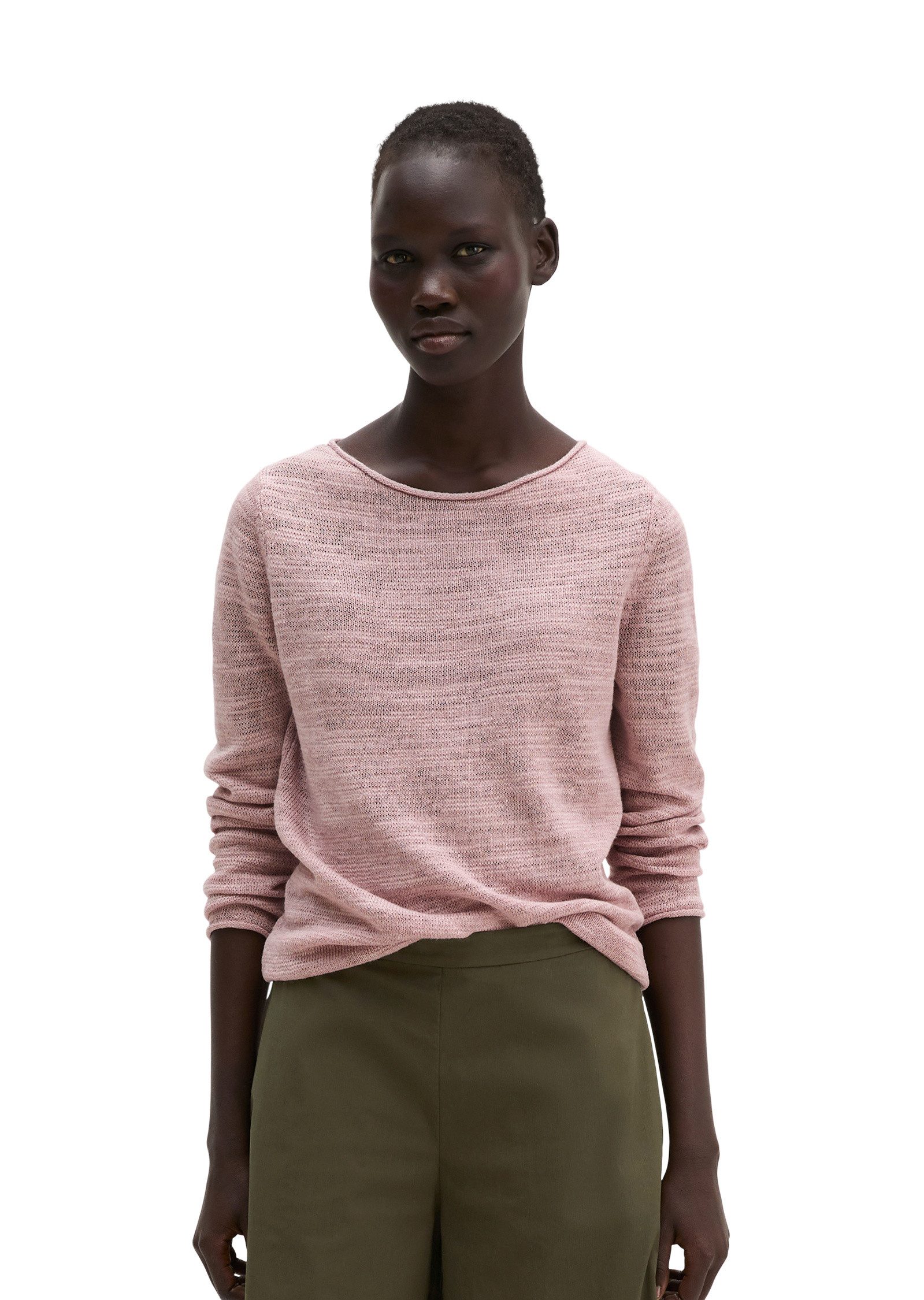 Marc O'Polo Strickpullover aus Leinen-Baumwolle-Mix