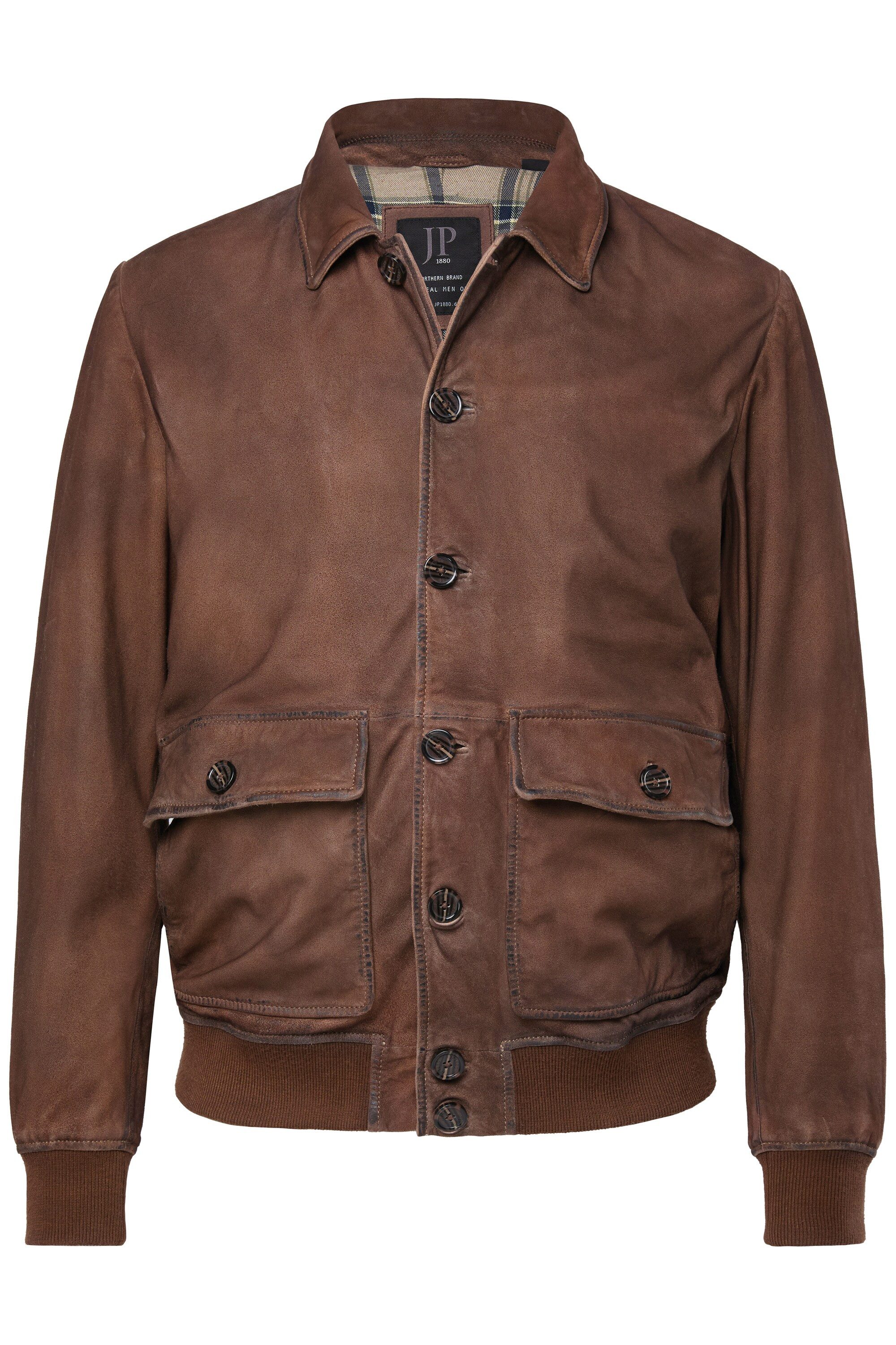 Lederjacke Leder-Blouson Leder feinstes Ziegen-Veloursleder