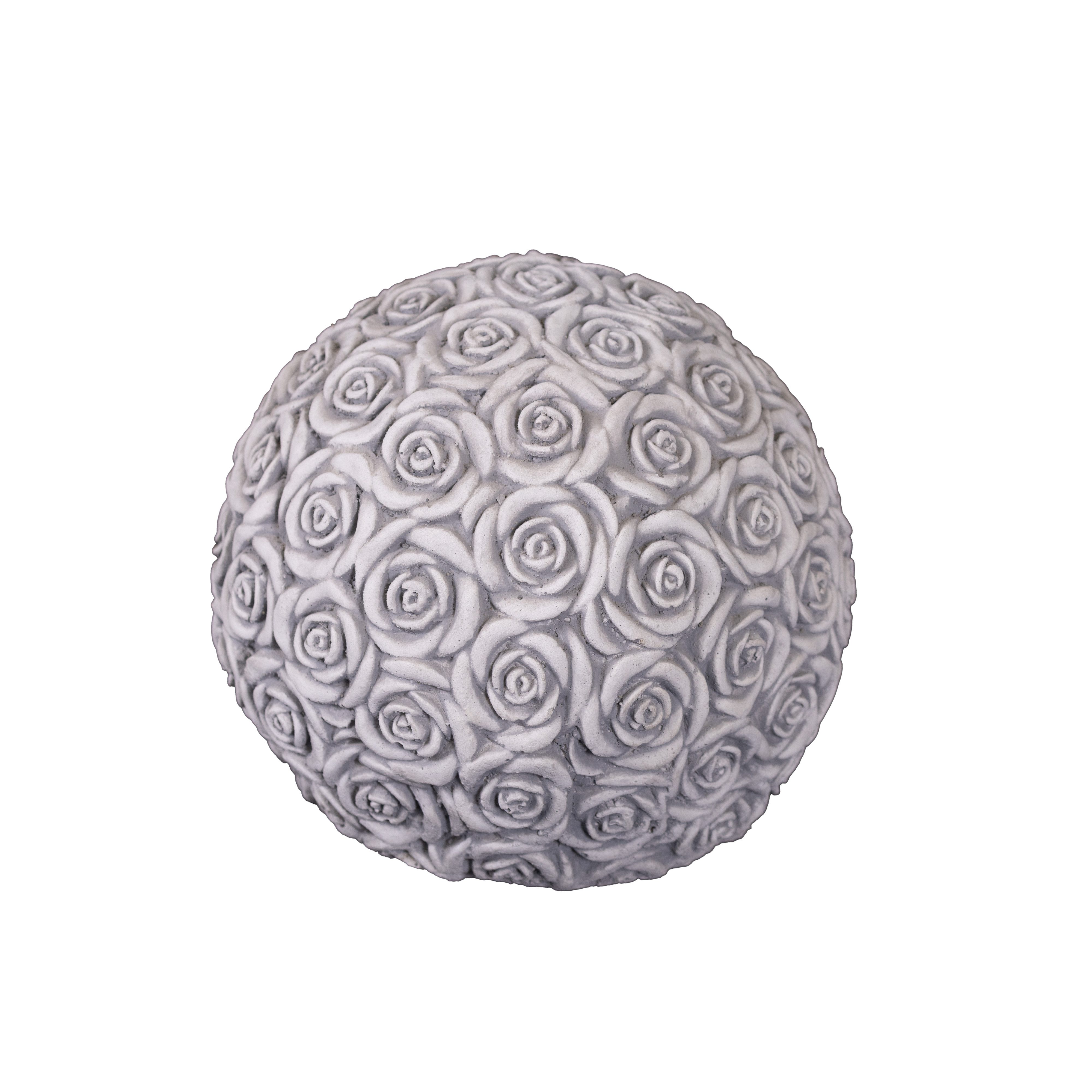 gartendekoparadies.de Gartenfigur Romantische Rosen-Kugel, Steinfigur, H. 21 cm, 17 kg, Frostsicher