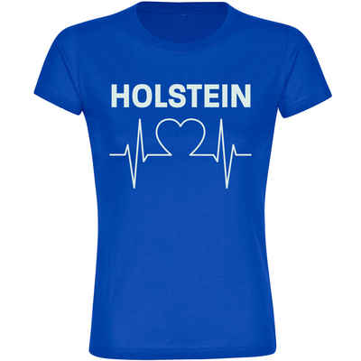 multifanshop T-Shirt Damen Holstein - Herzschlag - Frauen