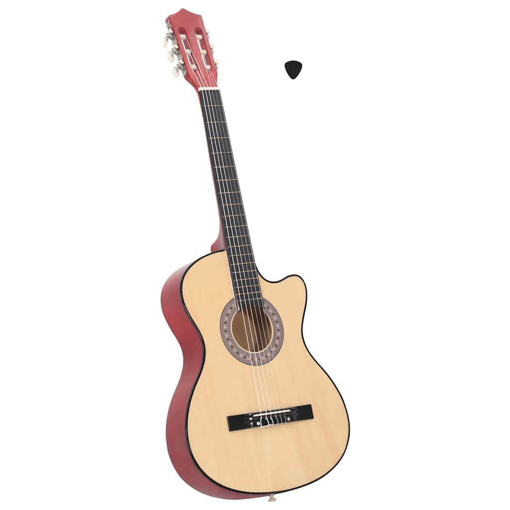 furnicato Akustikgitarre Westerngitarre Akustisch Cutaway mit 6 Saiten 38" Lindenholz