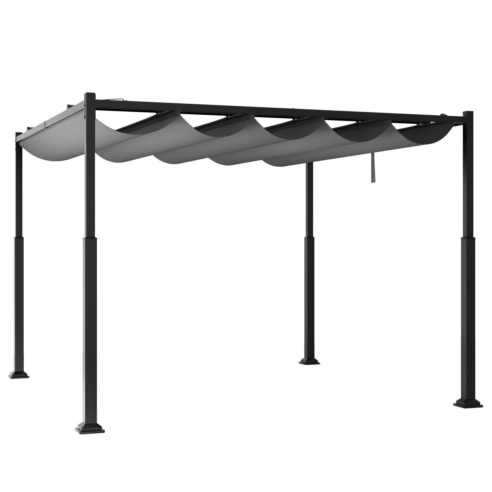 COSTWAY Pavillon, 3,1x3,1m Garten Pergola, wasserdicht