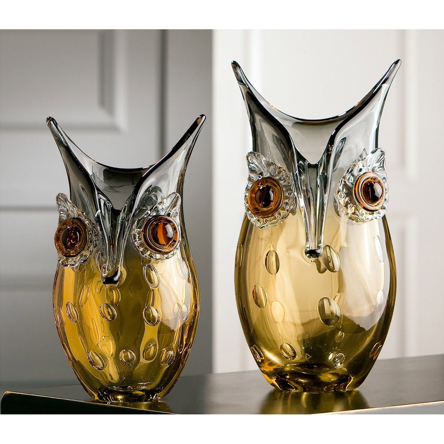 GILDE Dekovase EULE Vase - gelb günstig online kaufen