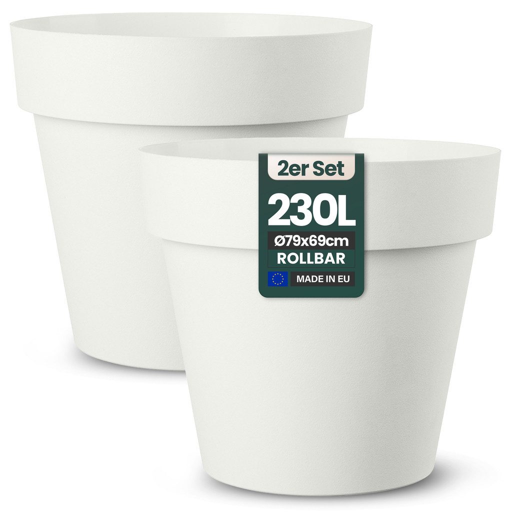 Kreher Pflanzkübel Rollbarer XXL Pflanzkübel "LIKE" Ø 79 cm in verschiedenen Farben (2 St)