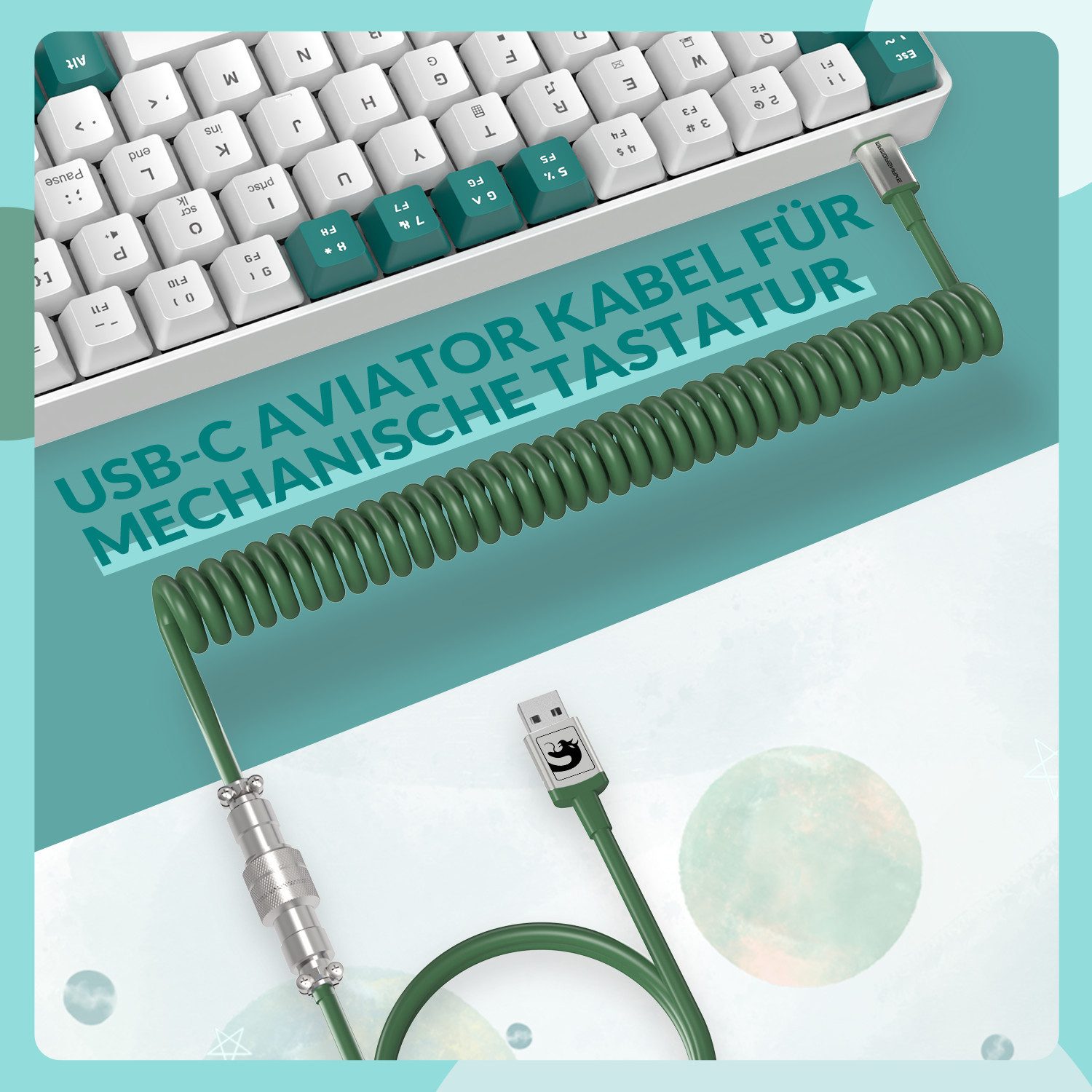 ZIYOU LANG T8 60% Mechanische Gaming-Tastatur,68 Tasten TKL mit Kompaktem Layout, Gaming-Tastatur (Kompaktem Layout,18 RGB,Anti-Ghosting,USB-C Spiralkabel,für PC,Mac)