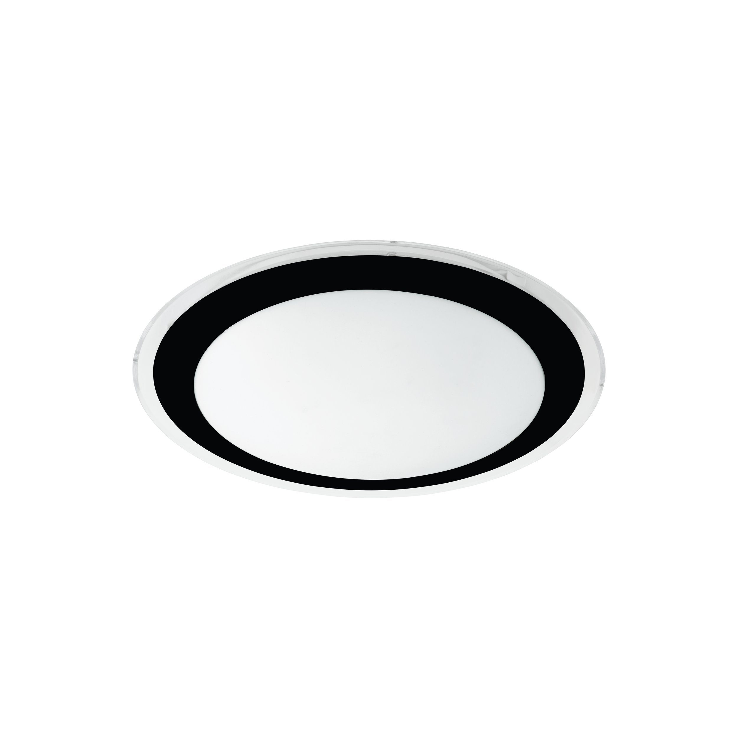 EGLO LED Deckenleuchte Competa 2, Leuchtmittel inklusive, Wandlampe, Deckenlampe, Schwarz, Weiß, Wohnzimmerlampe, Ø 33,5 cm