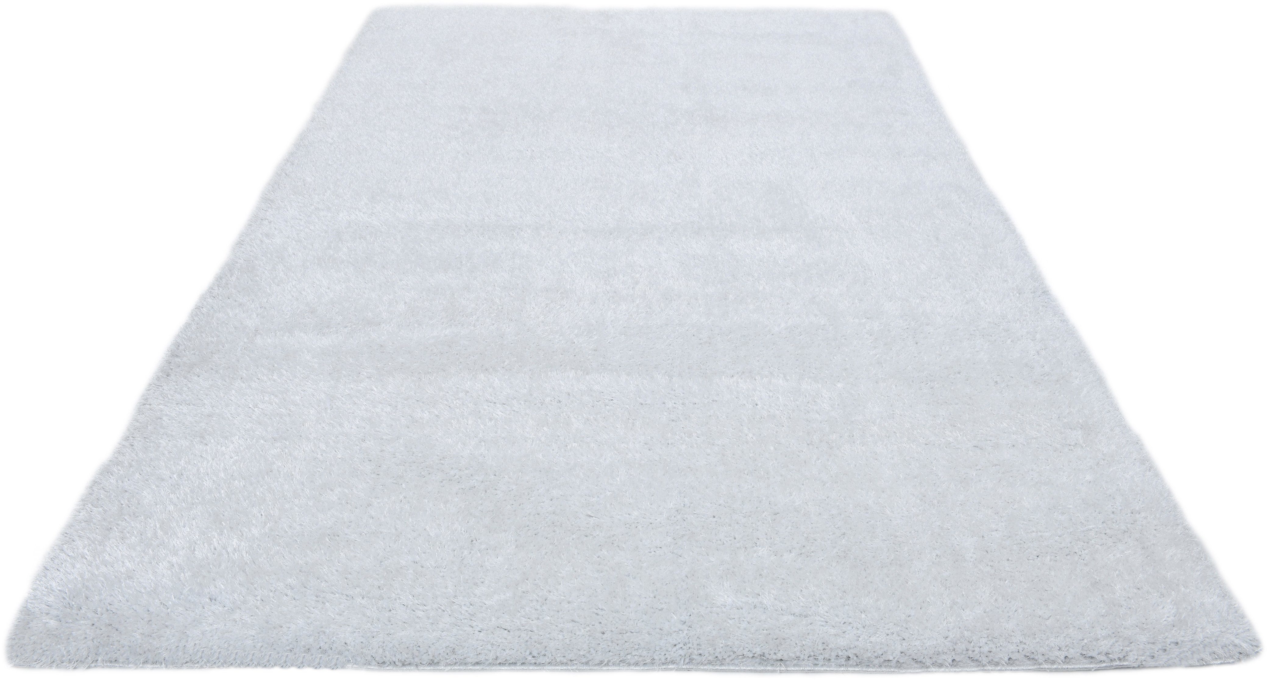 my home Hochflor-Teppich Malin, rechteckig, Höhe: 43 mm, Shaggy in Uni-Farben, einfarbig, leicht glänzend, besonders weich