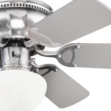 etc-shop Deckenventilator, Decken Ventilator Vor-Rücklauf Zugschalter Lüfter Lampe