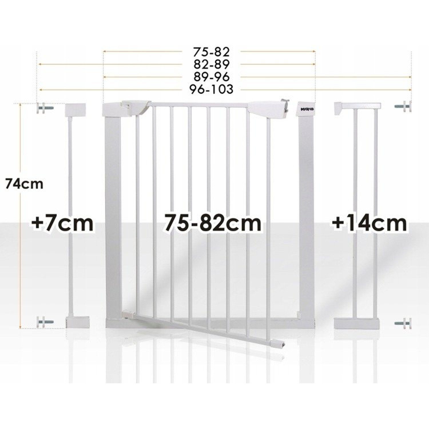 Treppenschutzgitter für GATE Hanks Babys G1-MULTI, Sicherheitstor Kids