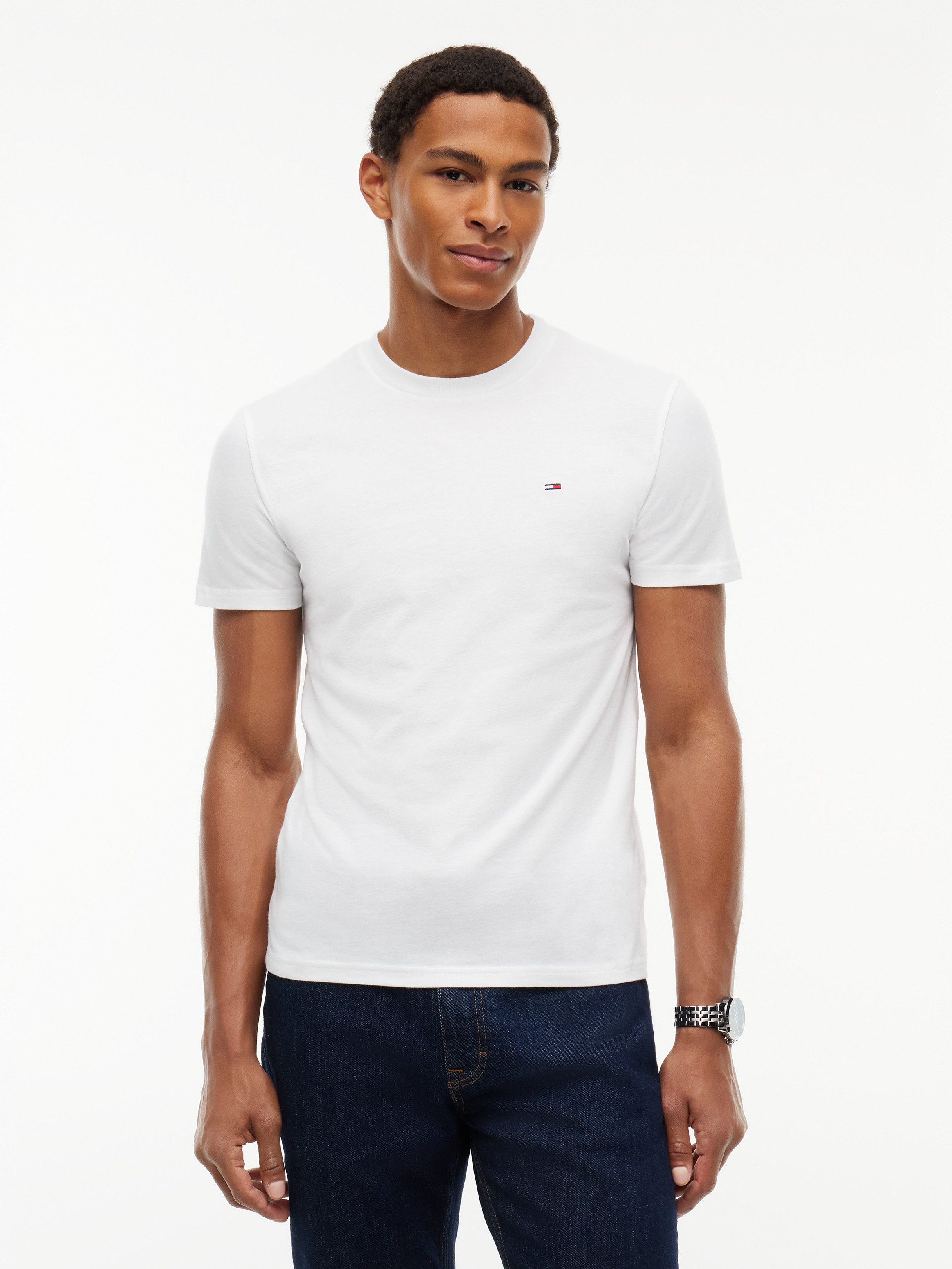 Tommy Jeans Rundhalsshirt TJM XSLIM 2PACK JERSEY TEE EXT (Packung, 2er-Pack) Logostickerei, 2Pack – Bild 2 von 5