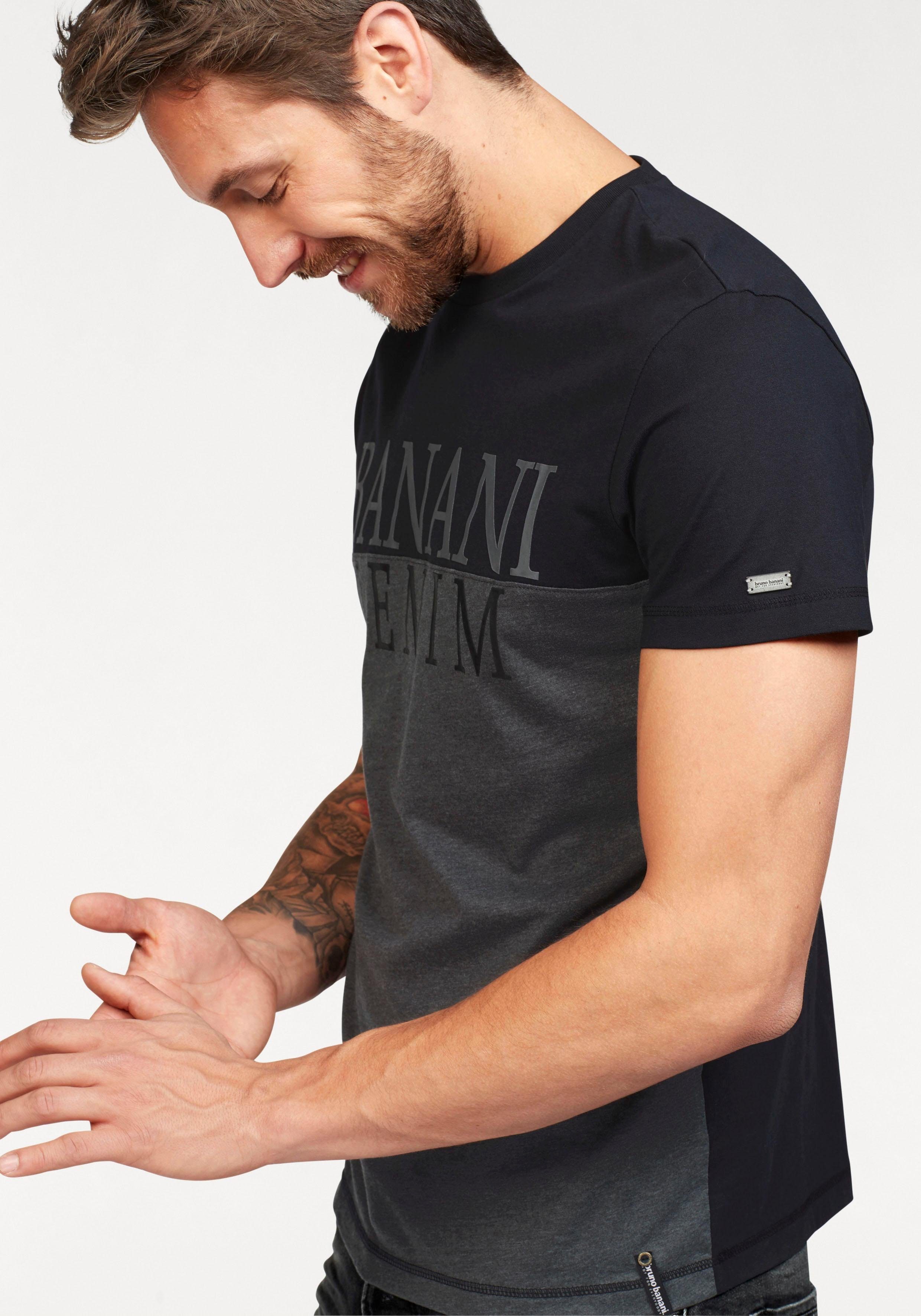 Bruno Banani T-Shirt kurzärmelig, schmal geschnitten, Casual-Stil, aus Baumwolle