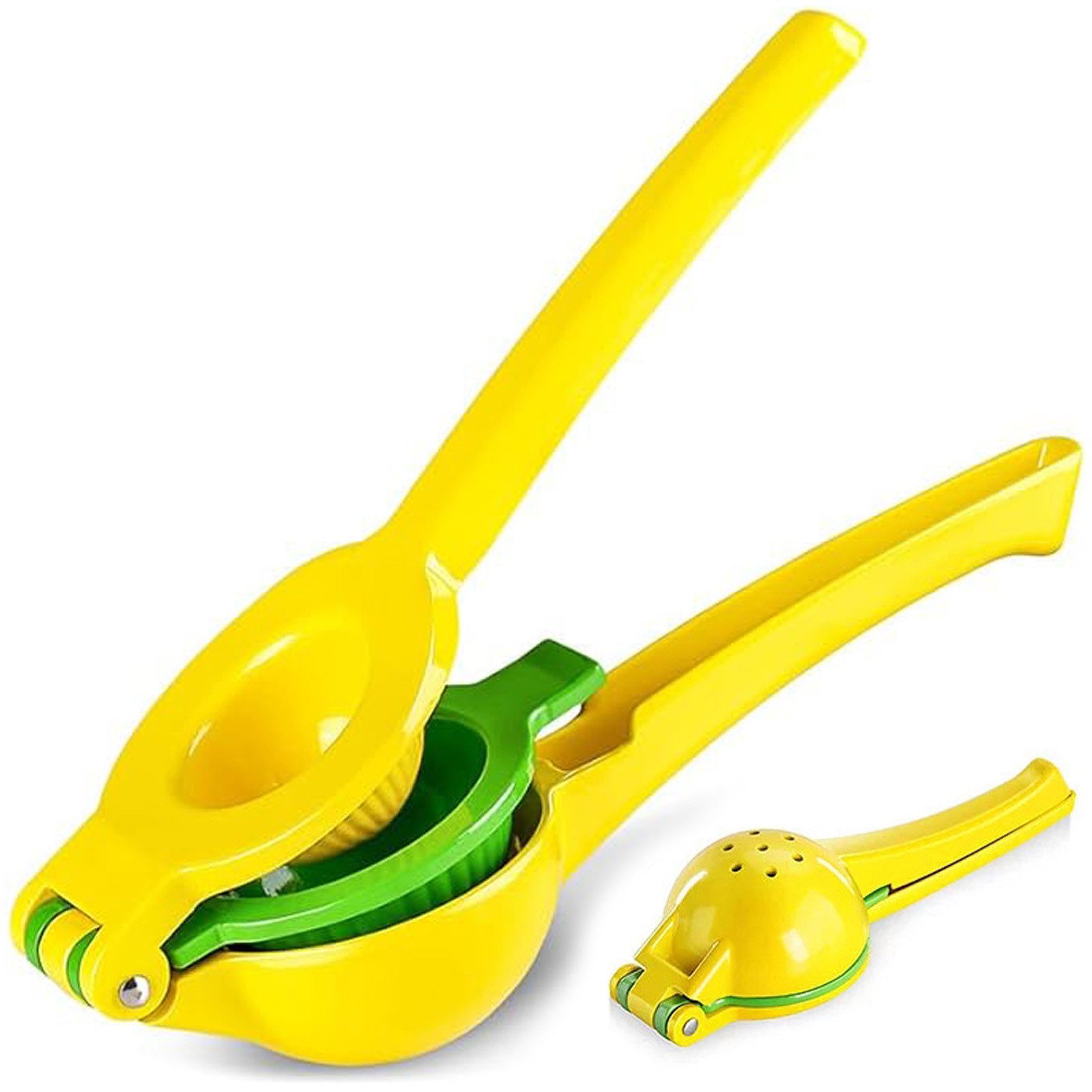 REDOM 2in1 Zitruspresse Manuelle Zitronenpresse Limettenpresse, Manueller Fruchtpresse, Doppelboden mit 7 Löchern zur Safttrennung