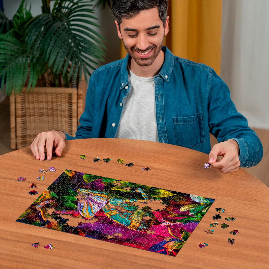 Ravensburger Puzzle Colorful Animals, Chameleon, 500 Puzzleteile, Made in Germany