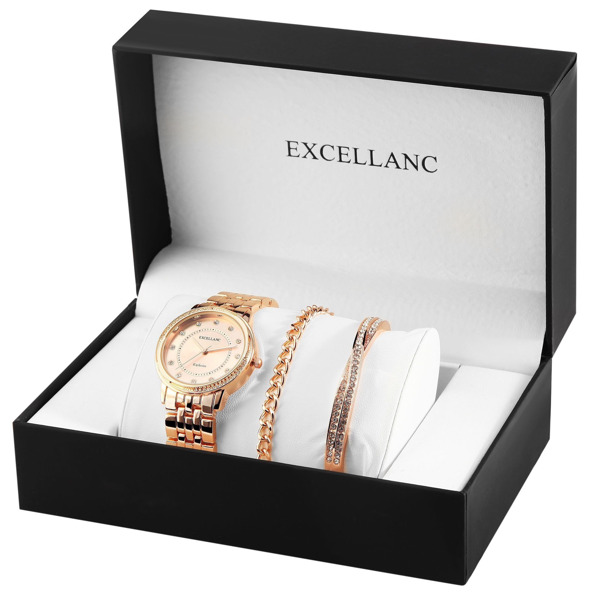 Schmuckset 1800218 Excellanc Damen-Geschenkset mit Armbanduhr, Armband und