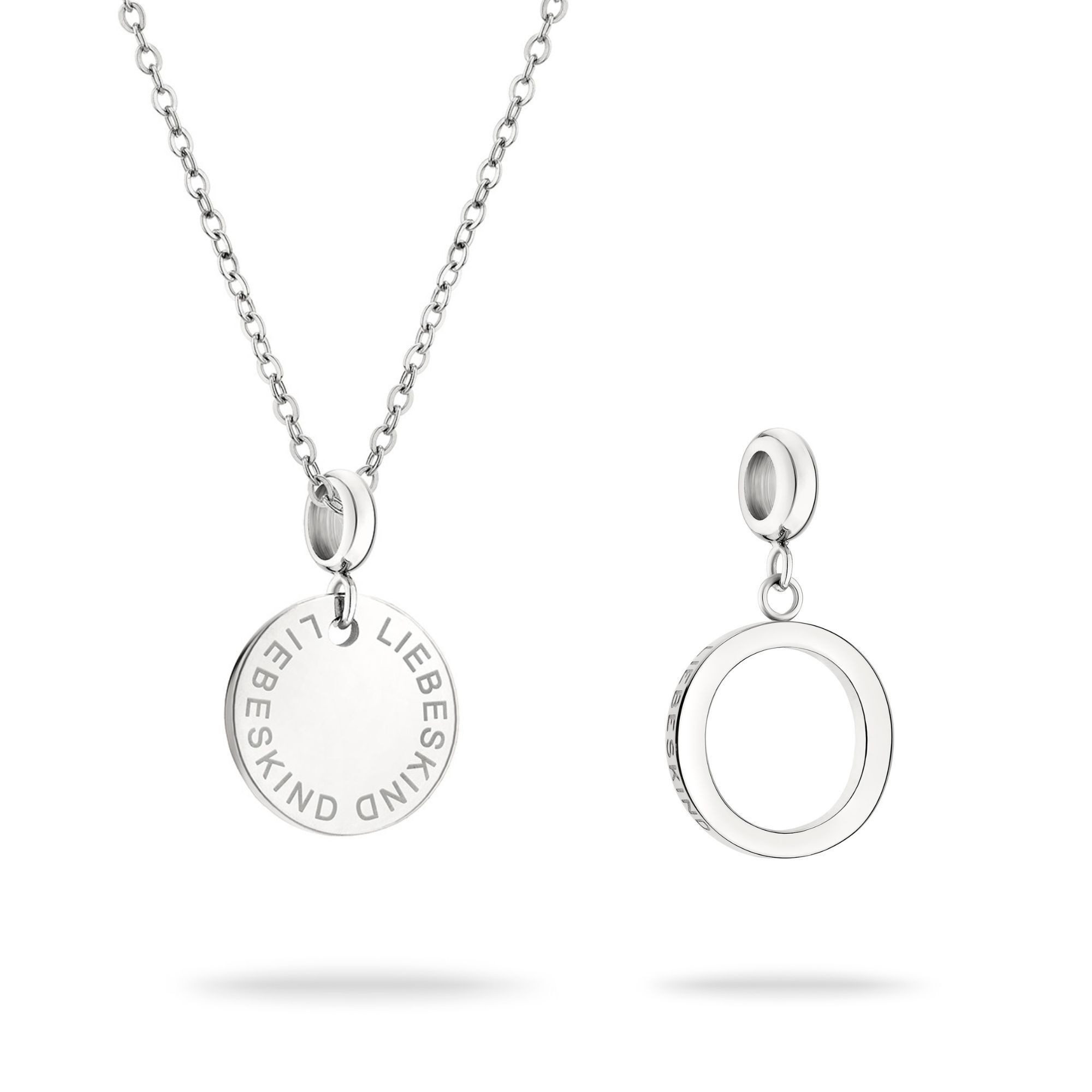 Schmuckset Charm Set Kreis Edelstahl