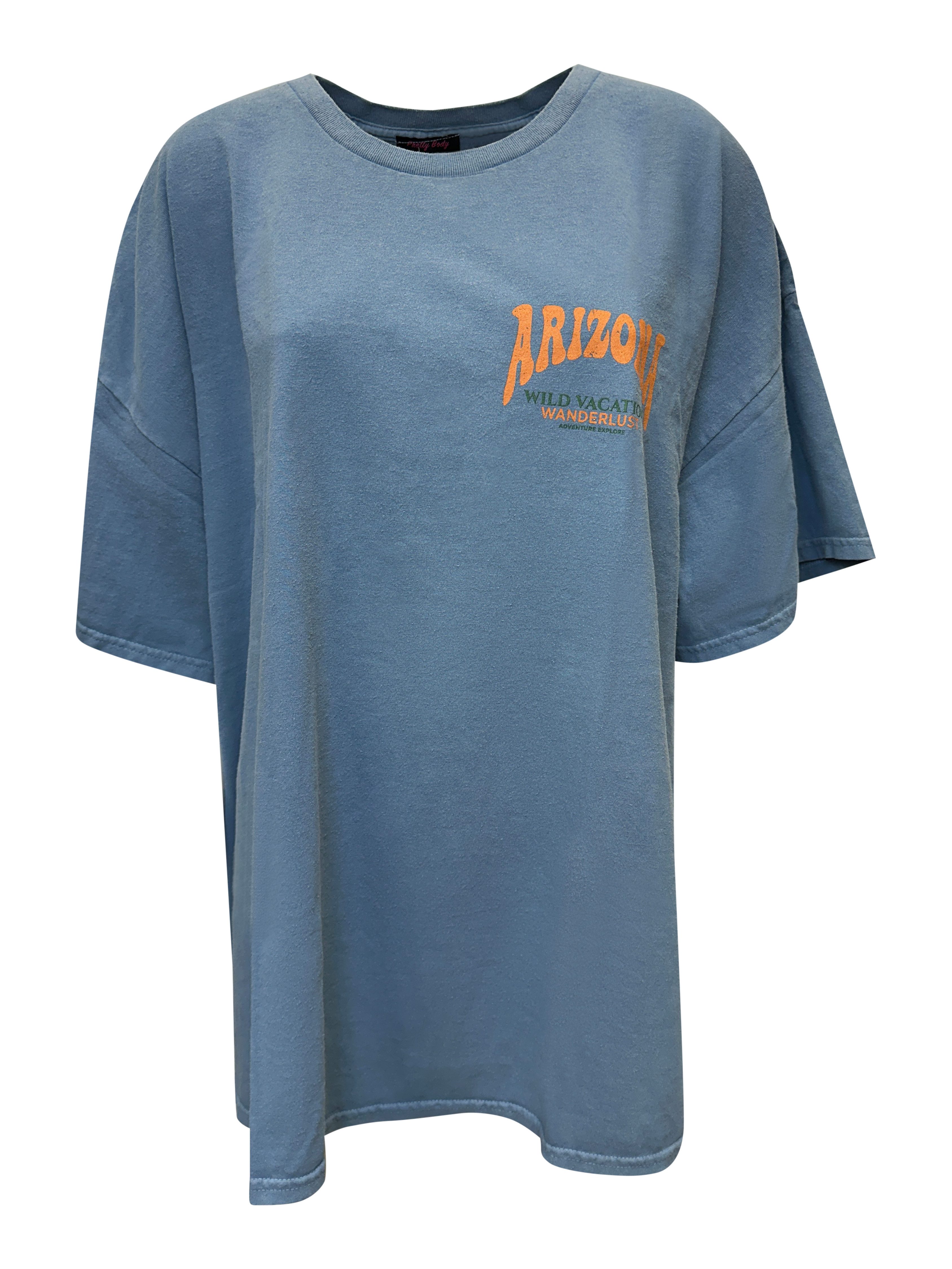 Worldclassca T-Shirt Worldclassca Oversized Print ARIZONA T-Shirt lang Sommer Oberteil Baumwolle – Bild 2 von 5