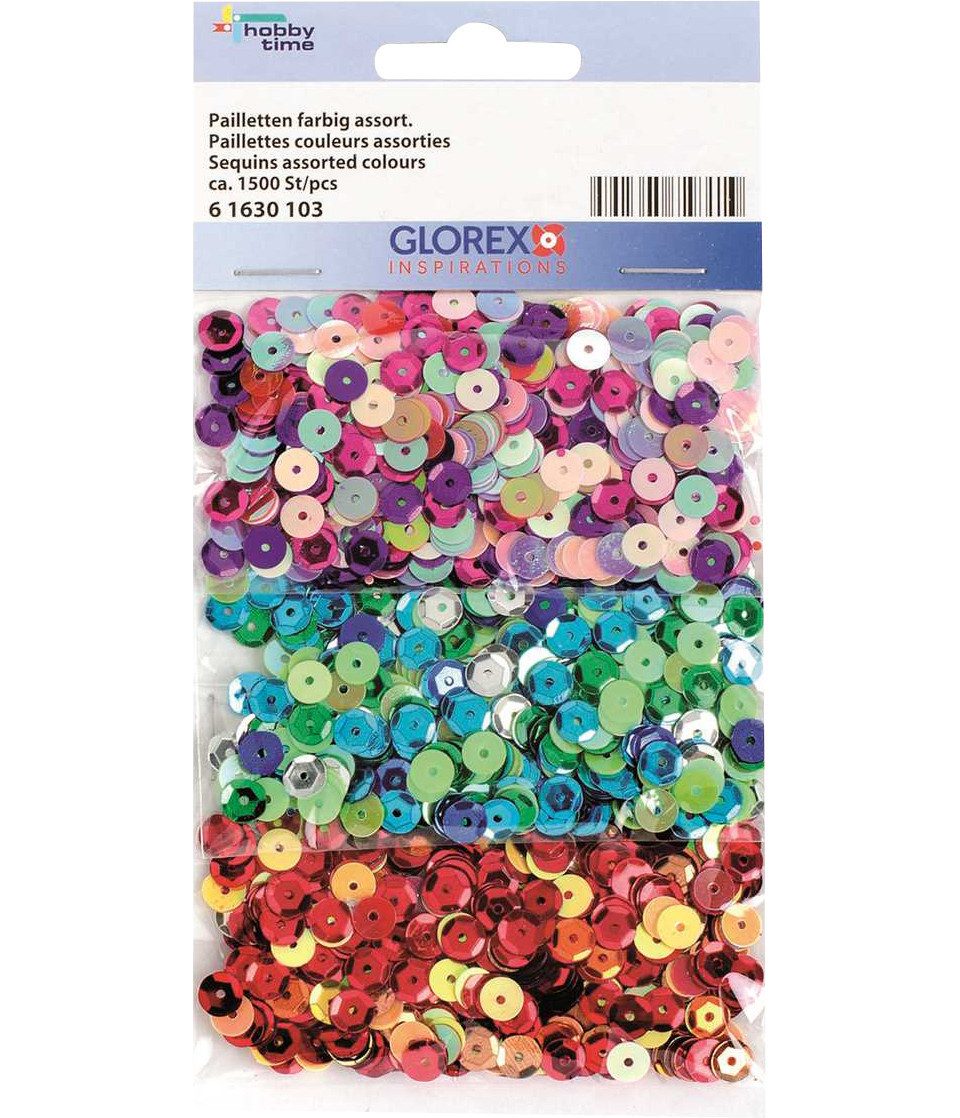 Glorex Dekoband Glorex Pailletten Mix rund