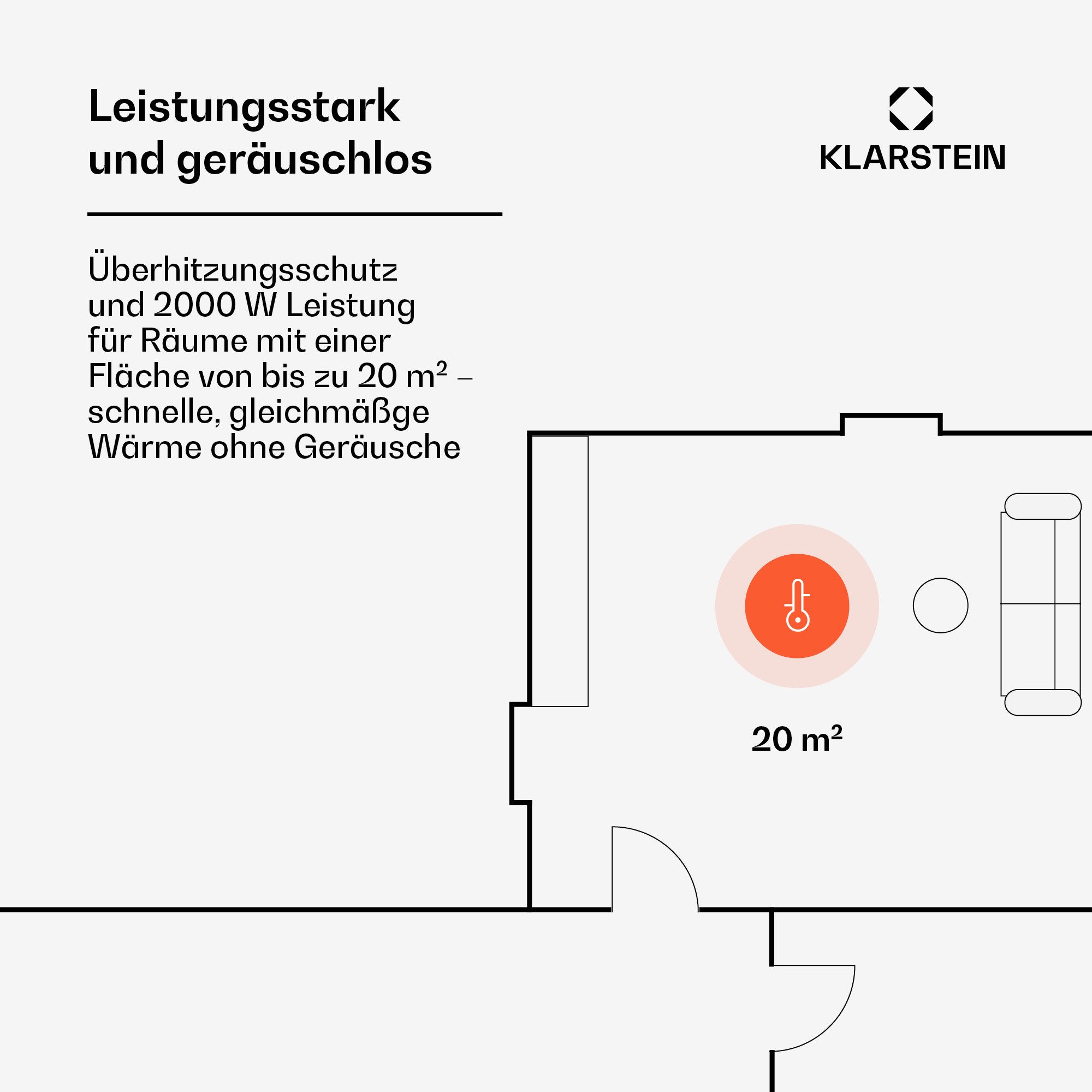 Klarstein Heizstrahler Bornholm Curved, Konvektorheizung elektrisch Elektrokoheizung energiesparend Heizkörper